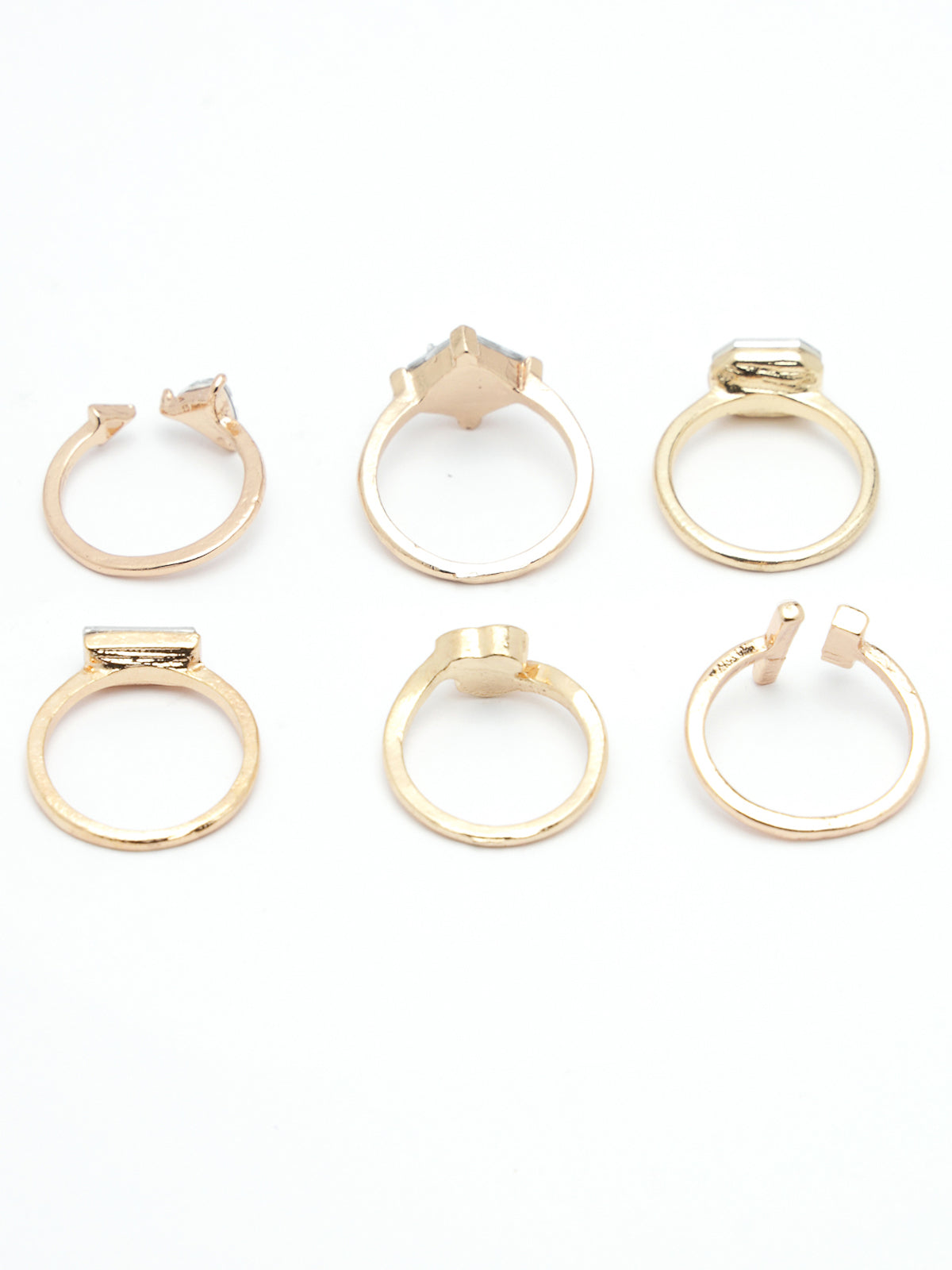 Scintillare by Sukkhi Unique Style Latest Fashionable Floral & Butterfly Shaped With Rose Gold Plated 8 Pcs Finger Rings for Women & Girls | Boho Midi Stackable Knuckle Rings|CBR106662