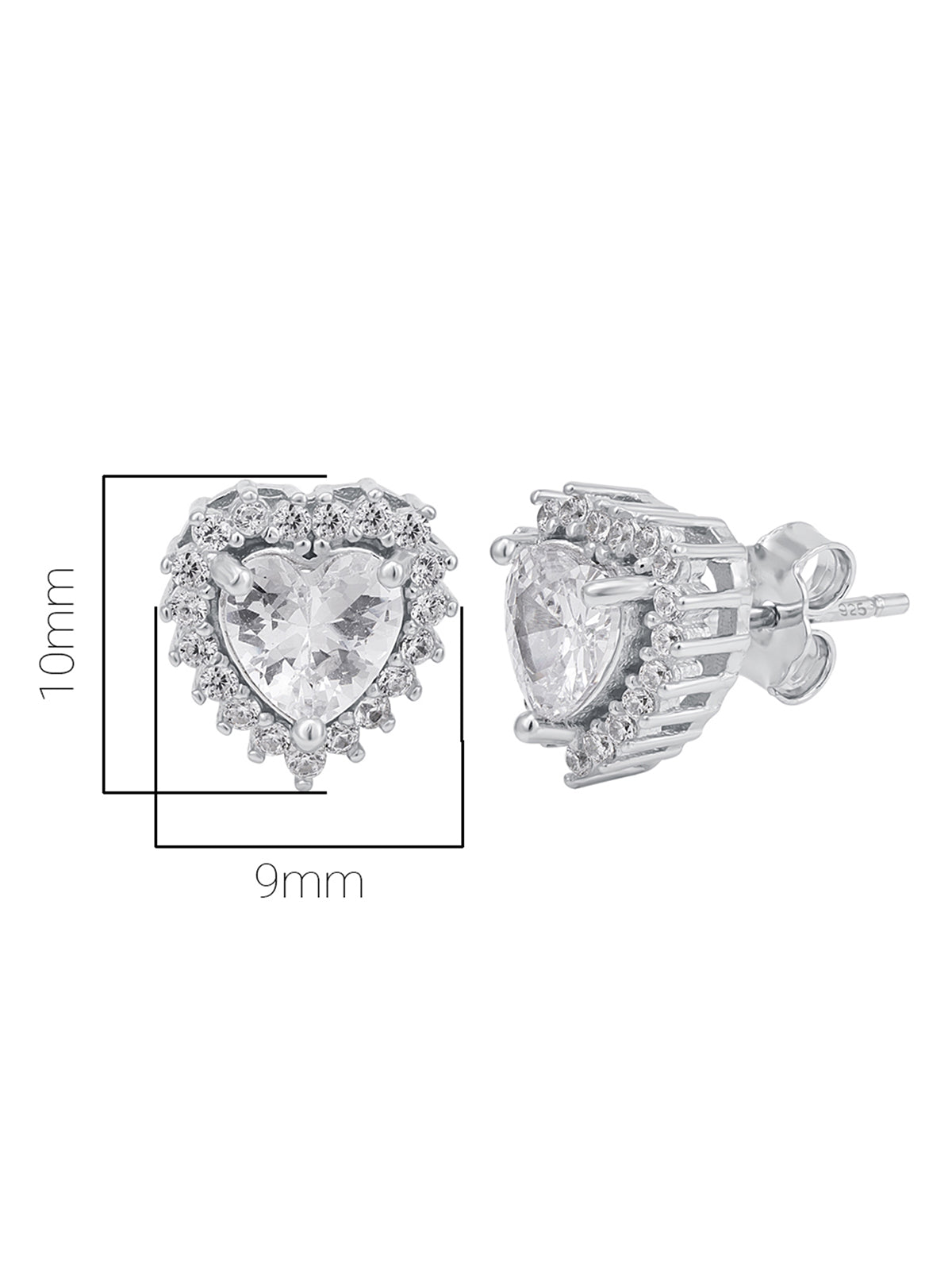Pissara by Sukkhi Delightful 925 Sterling Silver Cubic Zirconia Earrings For Women And Girls|with Authenticity Certificate, 925 Stamp & 6 Months Warranty E104592