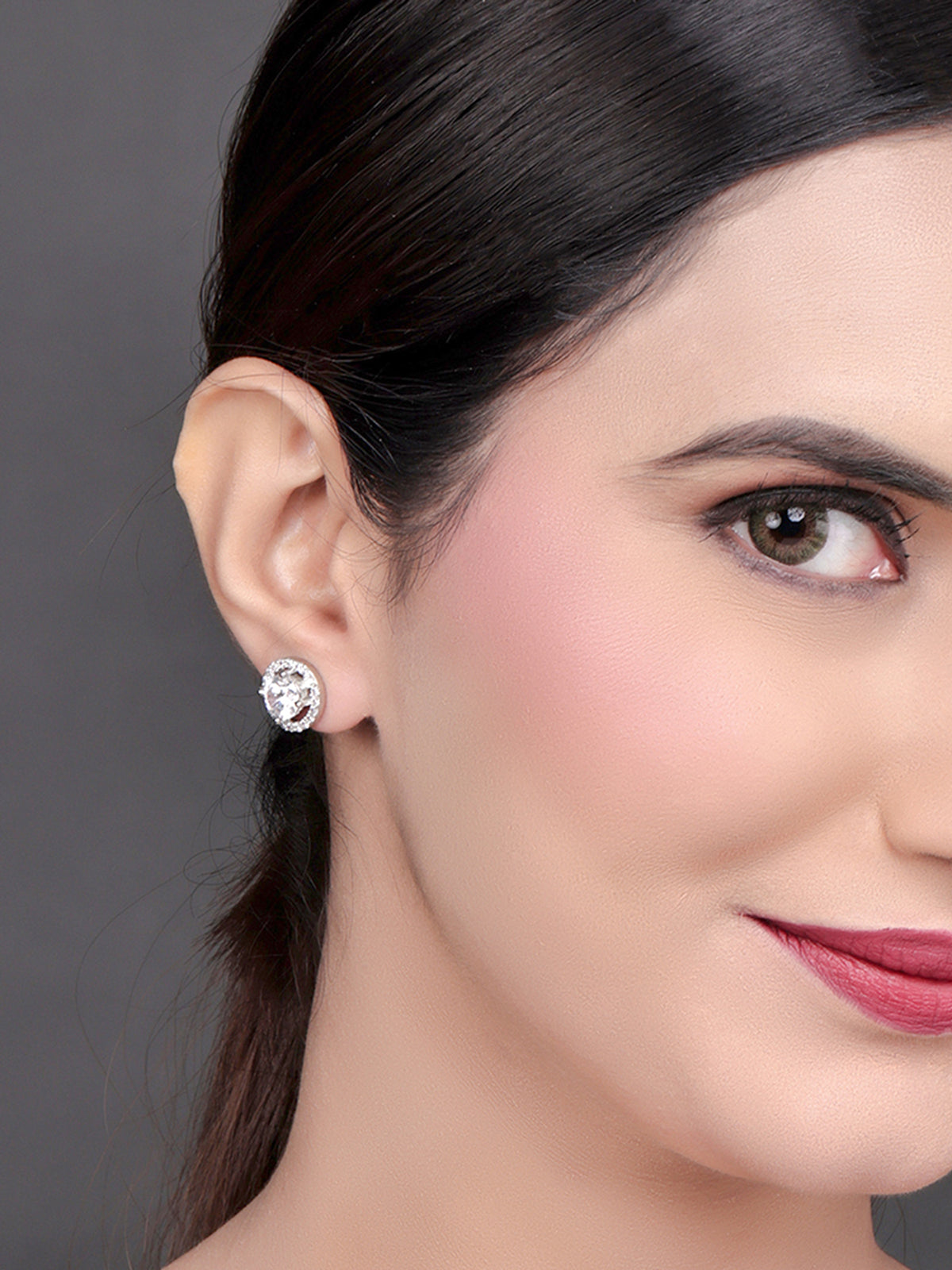 Pissara by Sukkhi Sparkling 925 Sterling Silver Cubic Zirconia Earrings For Women And Girls|with Authenticity Certificate, 925 Stamp & 6 Months Warranty E104593