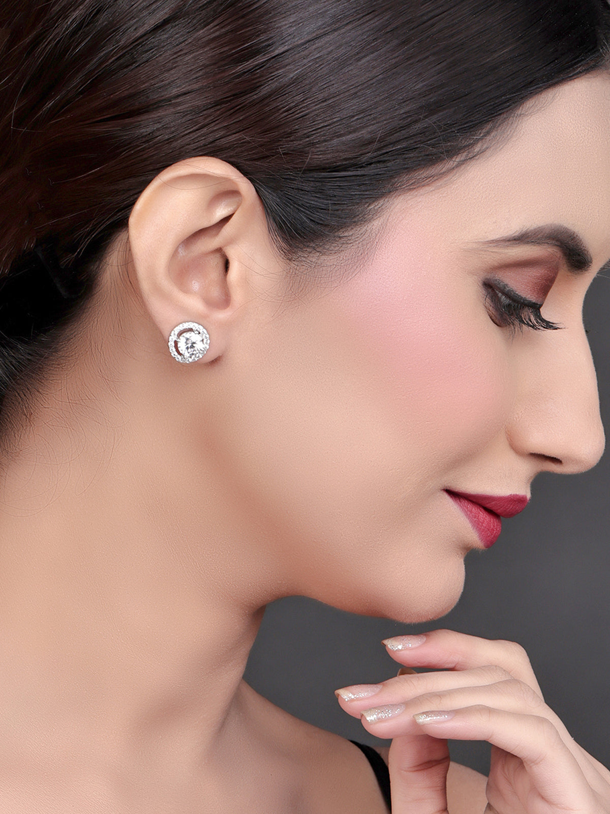 Pissara by Sukkhi Sparkling 925 Sterling Silver Cubic Zirconia Earrings For Women And Girls|with Authenticity Certificate, 925 Stamp & 6 Months Warranty E104593
