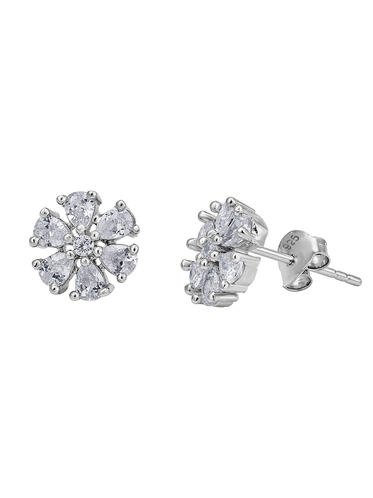 Pissara by Sukkhi Traditional 925 Sterling Silver Cubic Zirconia Earrings For Women And Girls|with Authenticity Certificate, 925 Stamp & 6 Months Warranty E104603