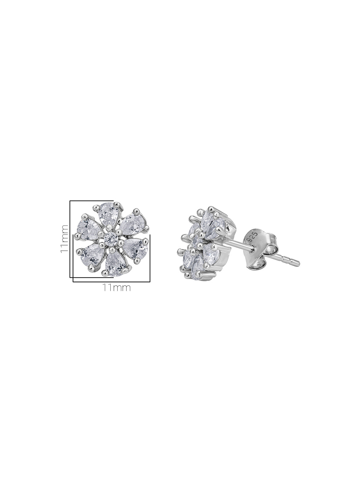 Pissara by Sukkhi Traditional 925 Sterling Silver Cubic Zirconia Earrings For Women And Girls|with Authenticity Certificate, 925 Stamp & 6 Months Warranty E104603