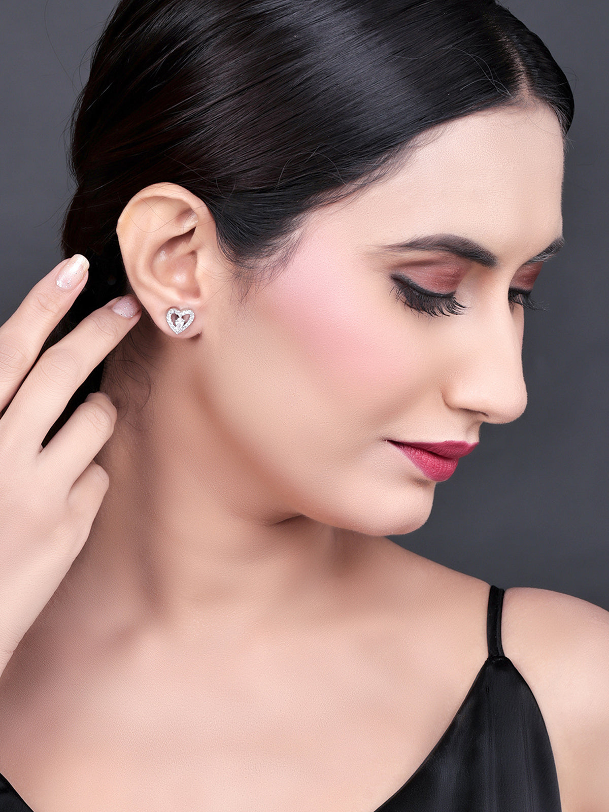 Pissara by Sukkhi Classic 925 Sterling Silver Cubic Zirconia Earrings For Women And Girls|with Authenticity Certificate, 925 Stamp & 6 Months Warranty E104607