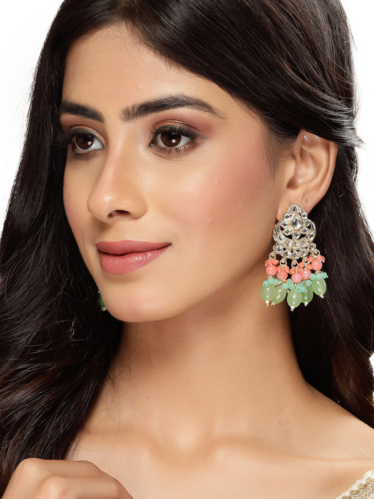 Studio Sukkhi Ethnic Gold Plated Kundan Studded Multicolor Dangle & Drop Earrings For Women And Girls E105778