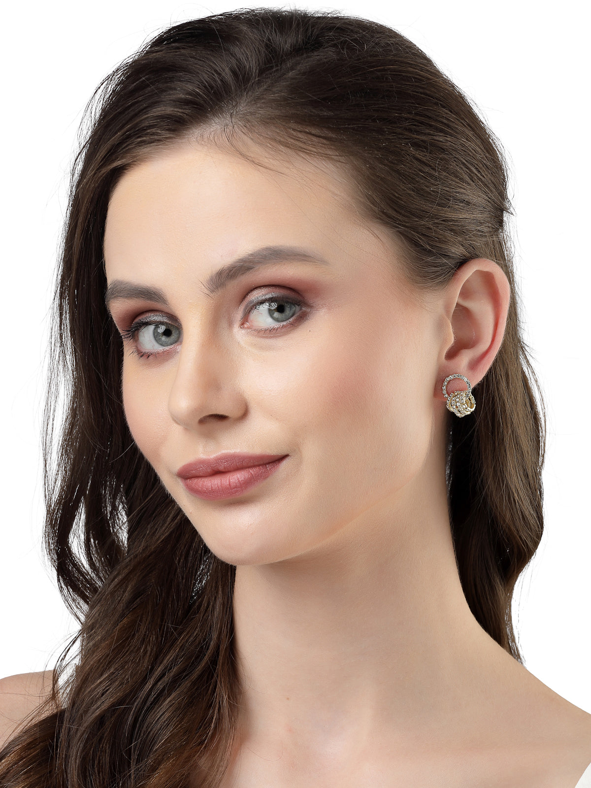 Scintillare by Sukkhi Attractive Valentine Gifts Gracias Collection Crystals Gold Plated Hoop Earring for Women & Girls Stylish Fashion|Birthday Gift for Girl & Women Anniversary Gift for Wife|E106550