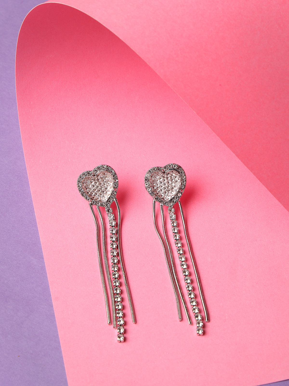 Scintillare by Sukkhi Charming Valentine Gifts Jewellery|Rhodium Plated Heart Dangler Earring for Women & Girls Stylish Fashion|Birthday Gift for Girls & Women Anniversary Gift for Wife|E106549