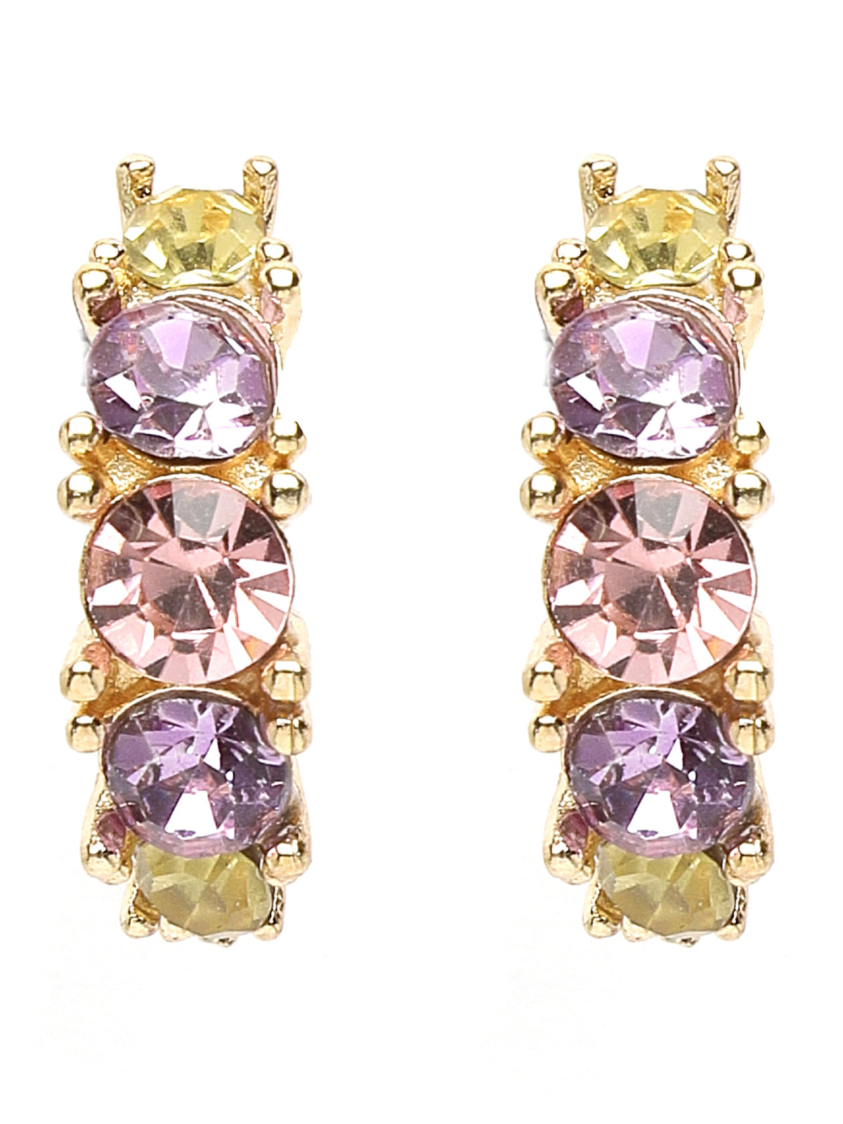 Scintillare by Sukkhi Beautiful Crystals Floral Shaped with Gold Plated Western Red Hoop Earring for Women & Girls Stylish Fashion|Birthday Gift for Girls & Women Anniversary Gift for Wife|E106554