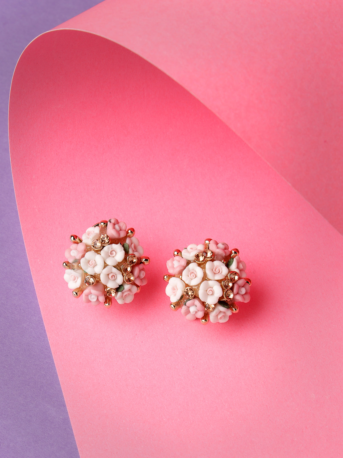 Scintillare by Sukkhi Valentine Gifts Collection Love-Inspired Red Heart Crystals Rose Gold Plated Bali Hoop Earring|Stylish Fashion|Birthday Gift for Girls & Women Anniversary Gift for Wife|E106557