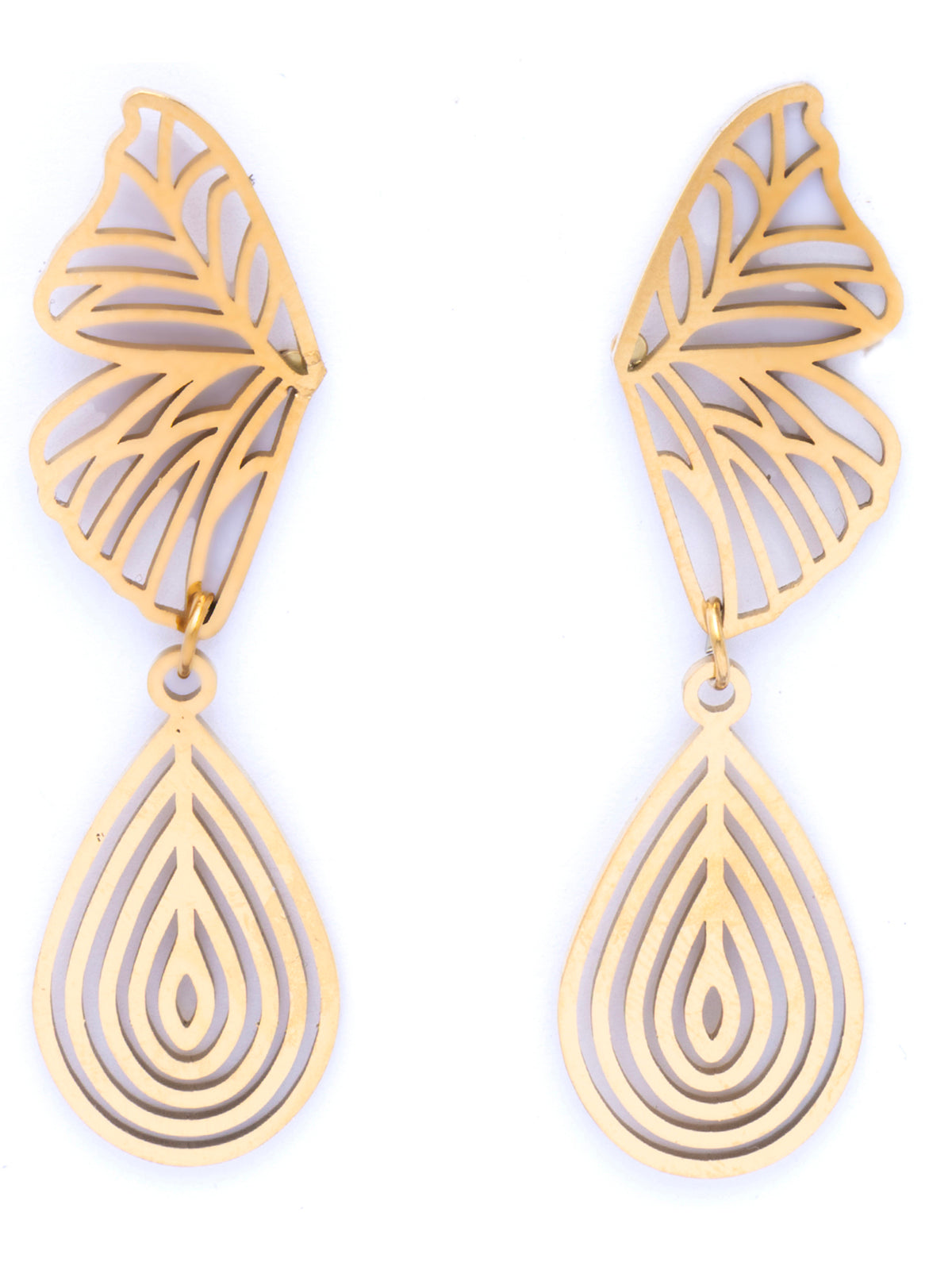 Scintillare By Sukkhi Latest Stylish 18kGold Plated with Stainless Steel Butterfly Dangler Earring Jewellery for Women & Girls|Anti Tarnish Jewellery|Gifts for Wife Girlfriend Mother Sister|E107000