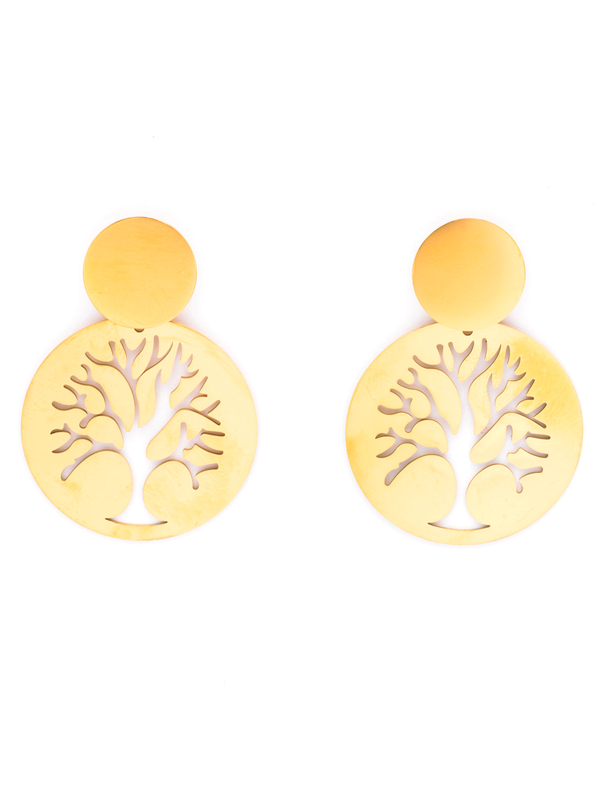 Scintillare By Sukkhi Unique Fashionable 18kGold Plated with Stainless Steel Round Dangler Earring Jewellery for Women & Girls|Anti Tarnish Jewellery |Gifts for Wife Girlfriend Mother Sister|E107002