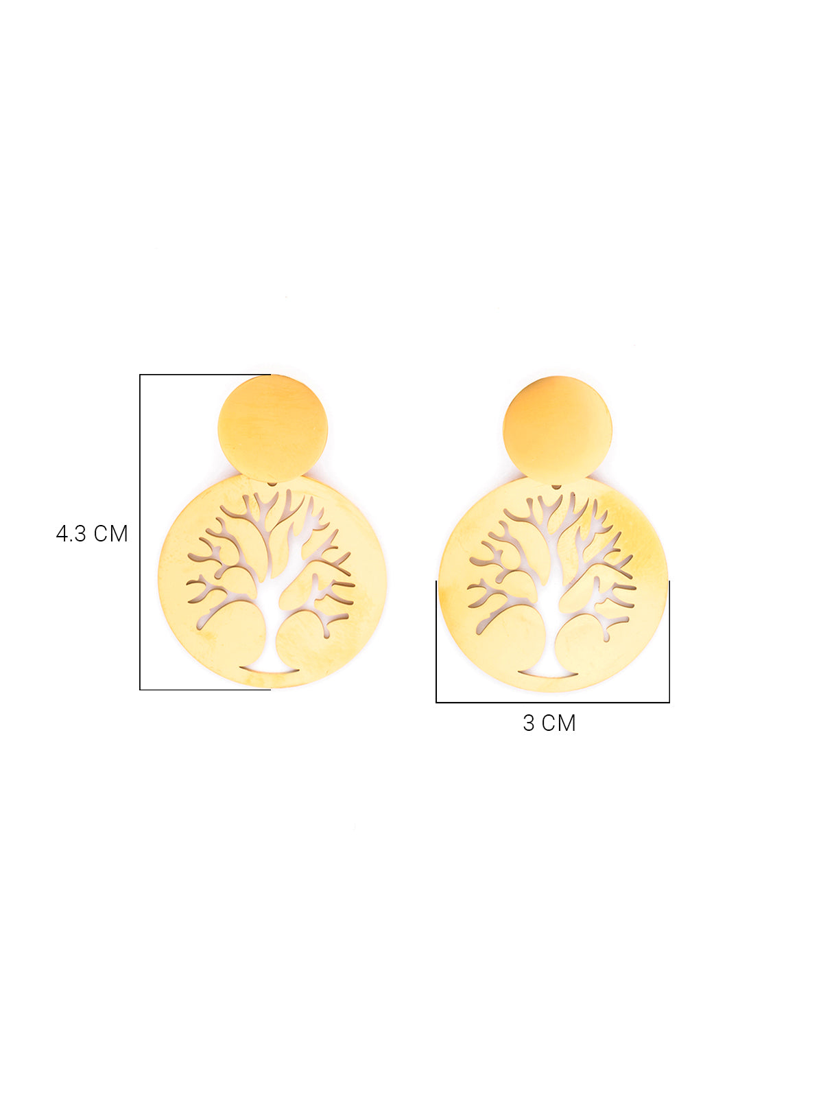 Scintillare By Sukkhi Unique Fashionable 18kGold Plated with Stainless Steel Round Dangler Earring Jewellery for Women & Girls|Anti Tarnish Jewellery |Gifts for Wife Girlfriend Mother Sister|E107002