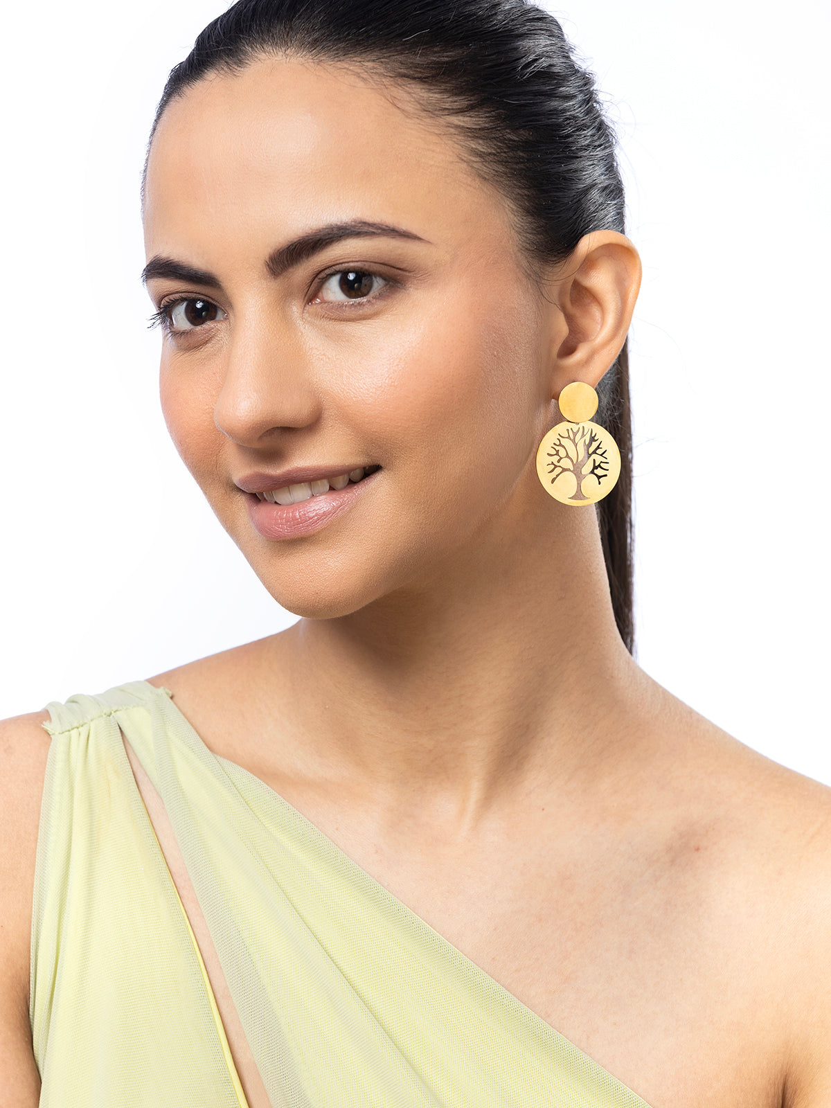 Scintillare By Sukkhi Unique Fashionable 18kGold Plated with Stainless Steel Round Dangler Earring Jewellery for Women & Girls|Anti Tarnish Jewellery |Gifts for Wife Girlfriend Mother Sister|E107002