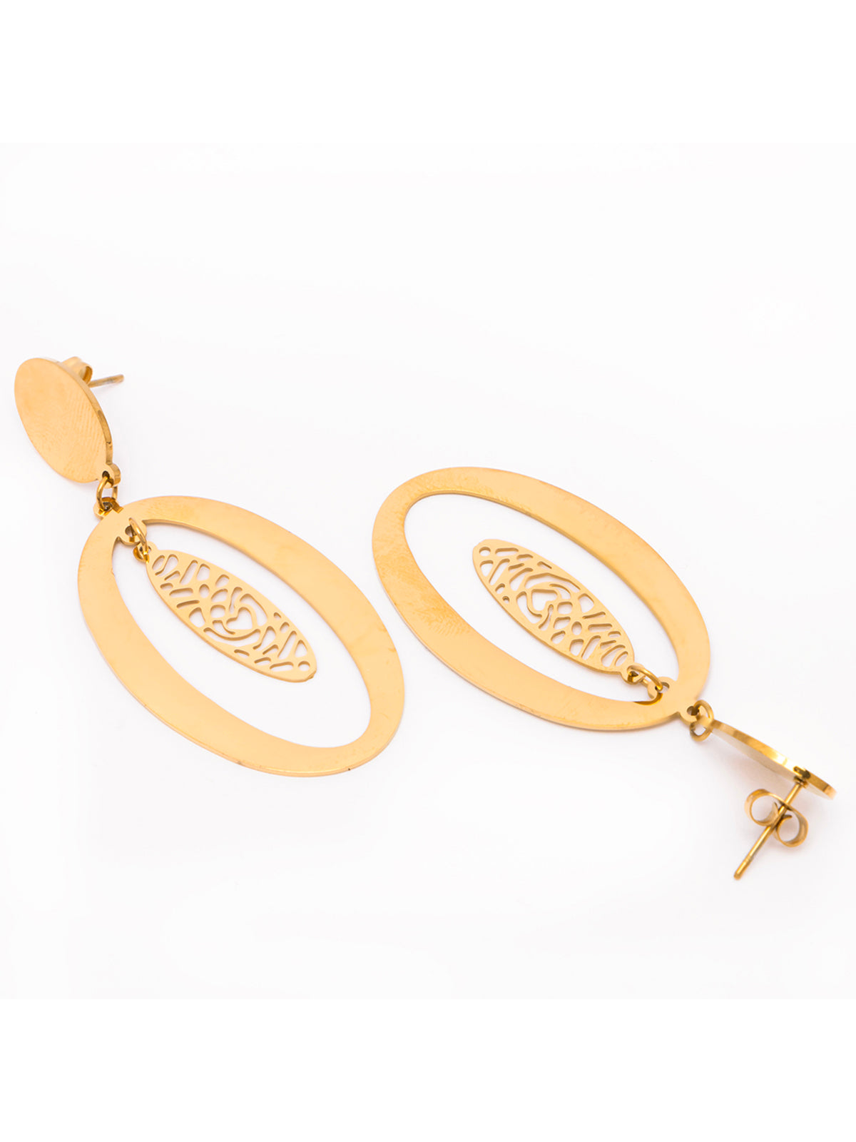 Scintillare By Sukkhi Most Beautiful 18kGold Plated with Stainless Steel Oval Dangler Earring Jewellery for Women & Girls|Anti Tarnish Jewellery|Gifts for Wife Girlfriend Mother Sister|E107004