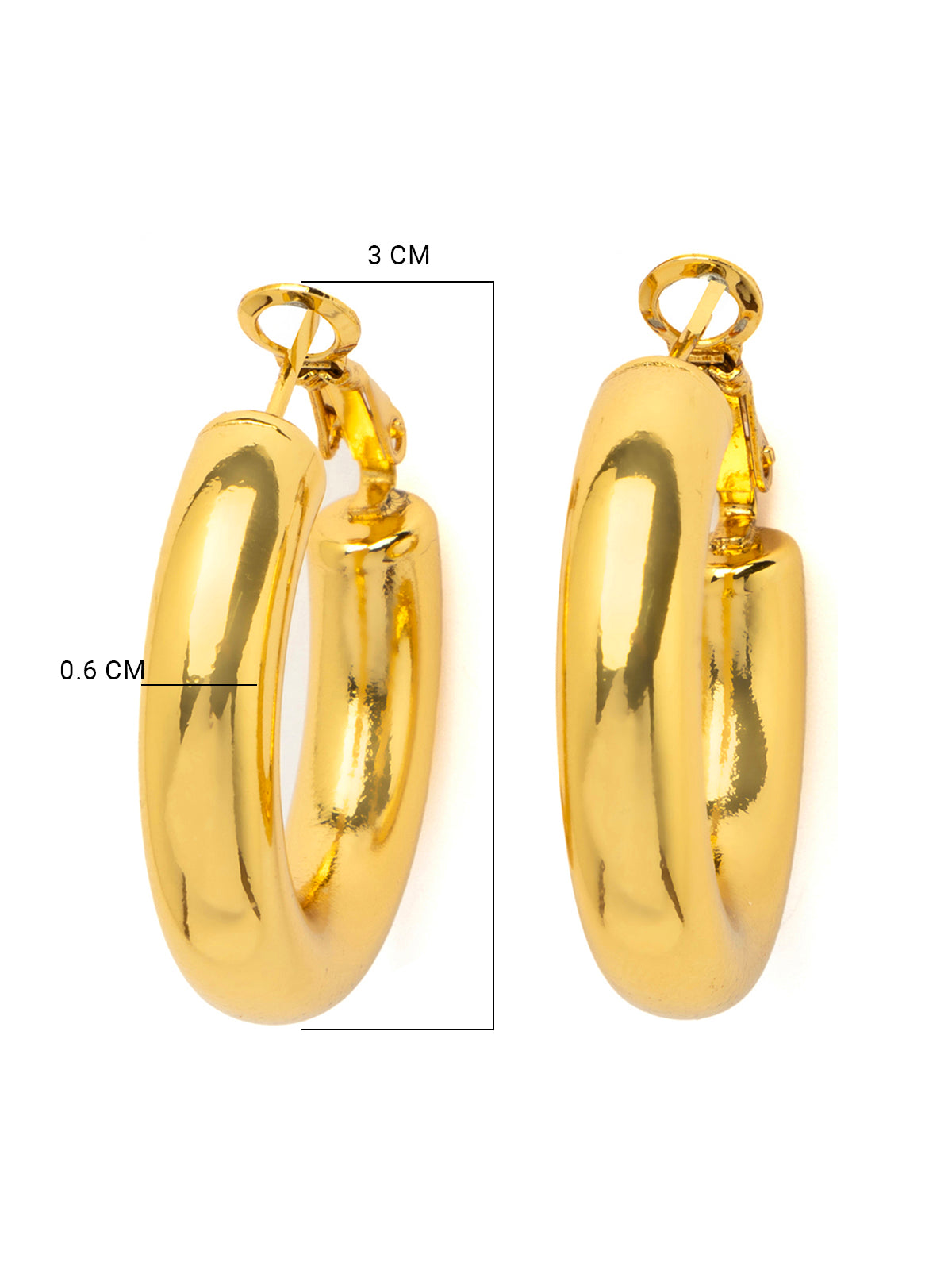 Scintillare By Sukkhi Gold Plated with Stainless Steel Small Hoop Bali Korean Fashion Earring Jewellery for Women & Girls|Anti Tarnish Jewellery|Gifts for Wife Girlfriend Mother Sister|E107035