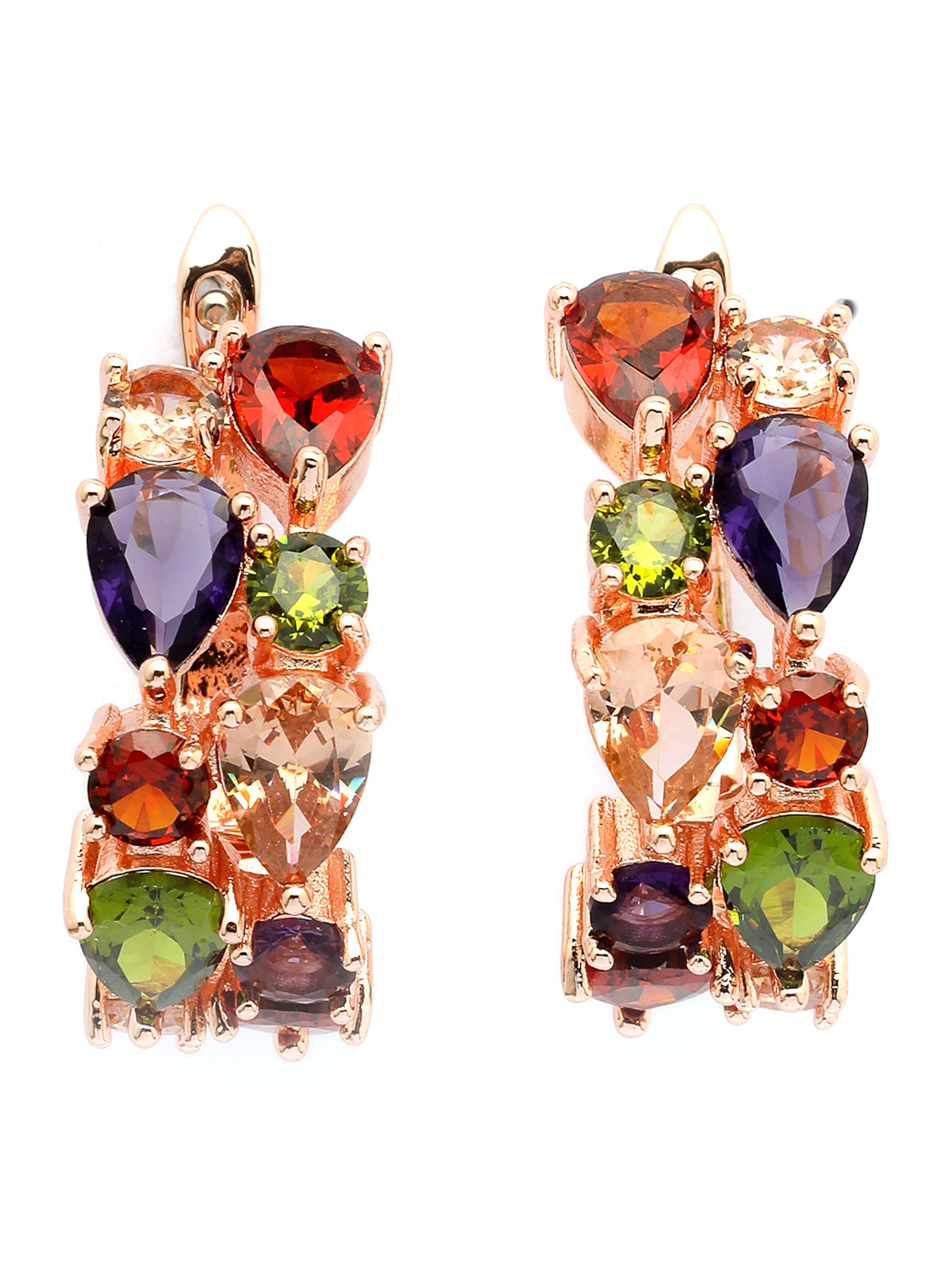 Scintillare By Sukkhi Sparkling Martini Crystal Studded Gold Plated Multicolor Earrings for Women & Girls|Pair of 1|Jewellery Gifts for Wife Girlfriend Mother Sister|E107233