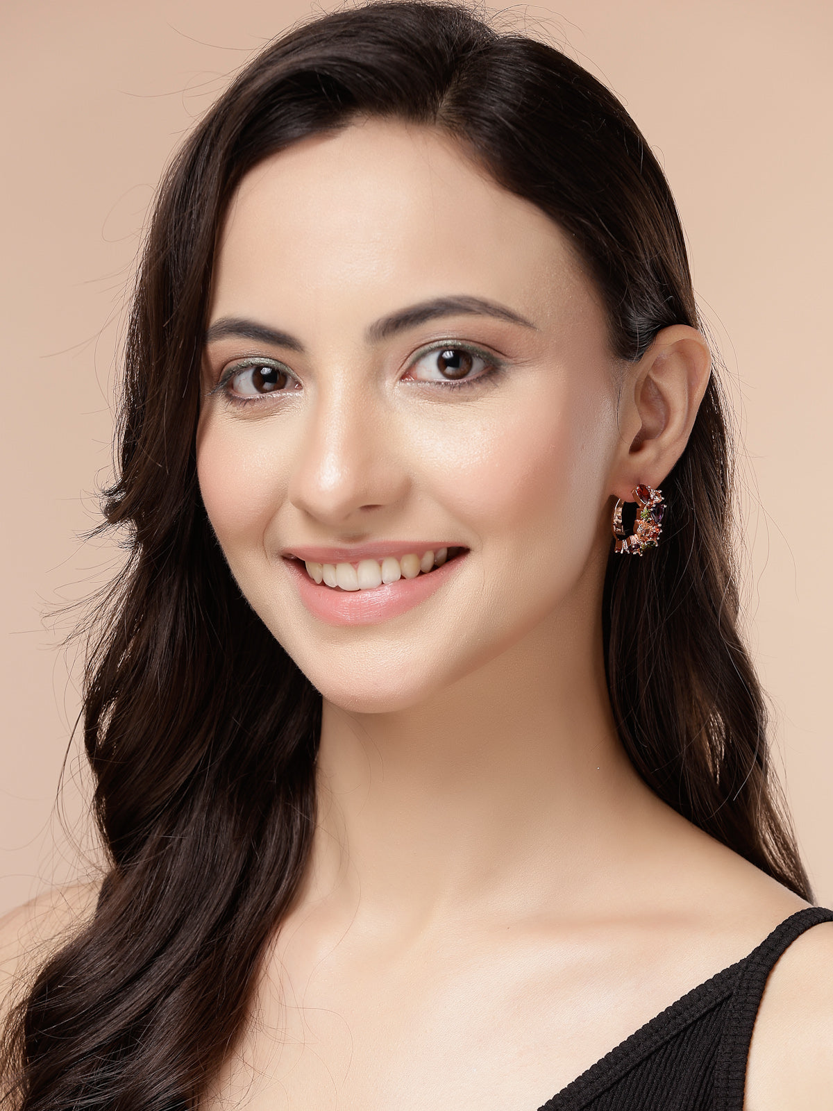 Scintillare By Sukkhi Sparkling Martini Crystal Studded Gold Plated Multicolor Earrings for Women & Girls|Pair of 1|Jewellery Gifts for Wife Girlfriend Mother Sister|E107233