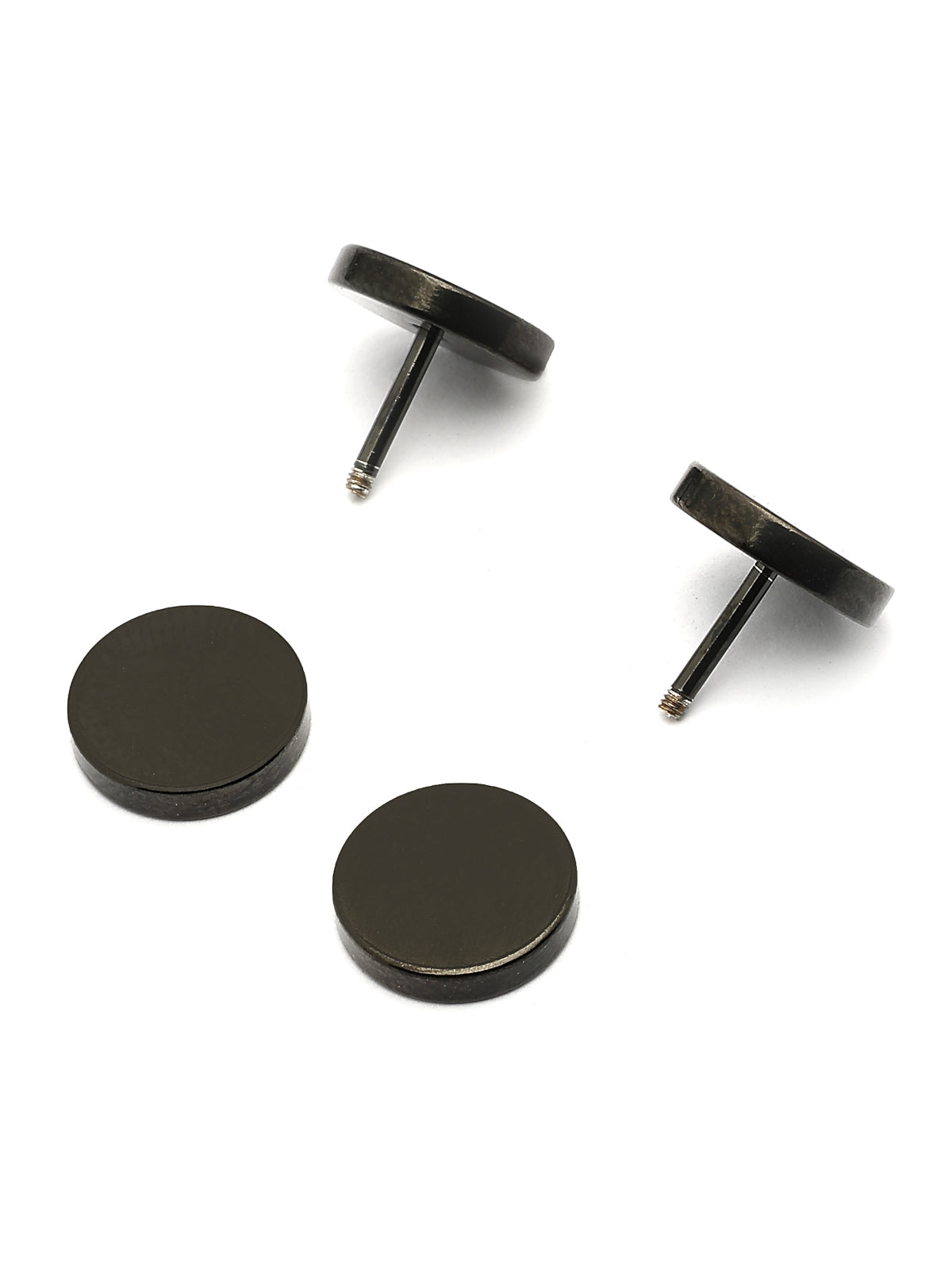 Scintillare By Sukkhi Superman Stylish Stainless Steel Black Studs Earrings for Men & Boys|Earrings for Women|Pair of 1|Gift for Anniversary Birthday|E107237