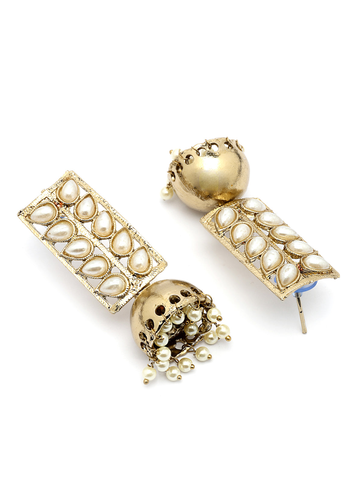 Sukkhi Elegant Traditional Gold Plated with Fancy Pearls Studded White Jhumka/Jhumki Earring Jewellery For Women & Girls|E107337