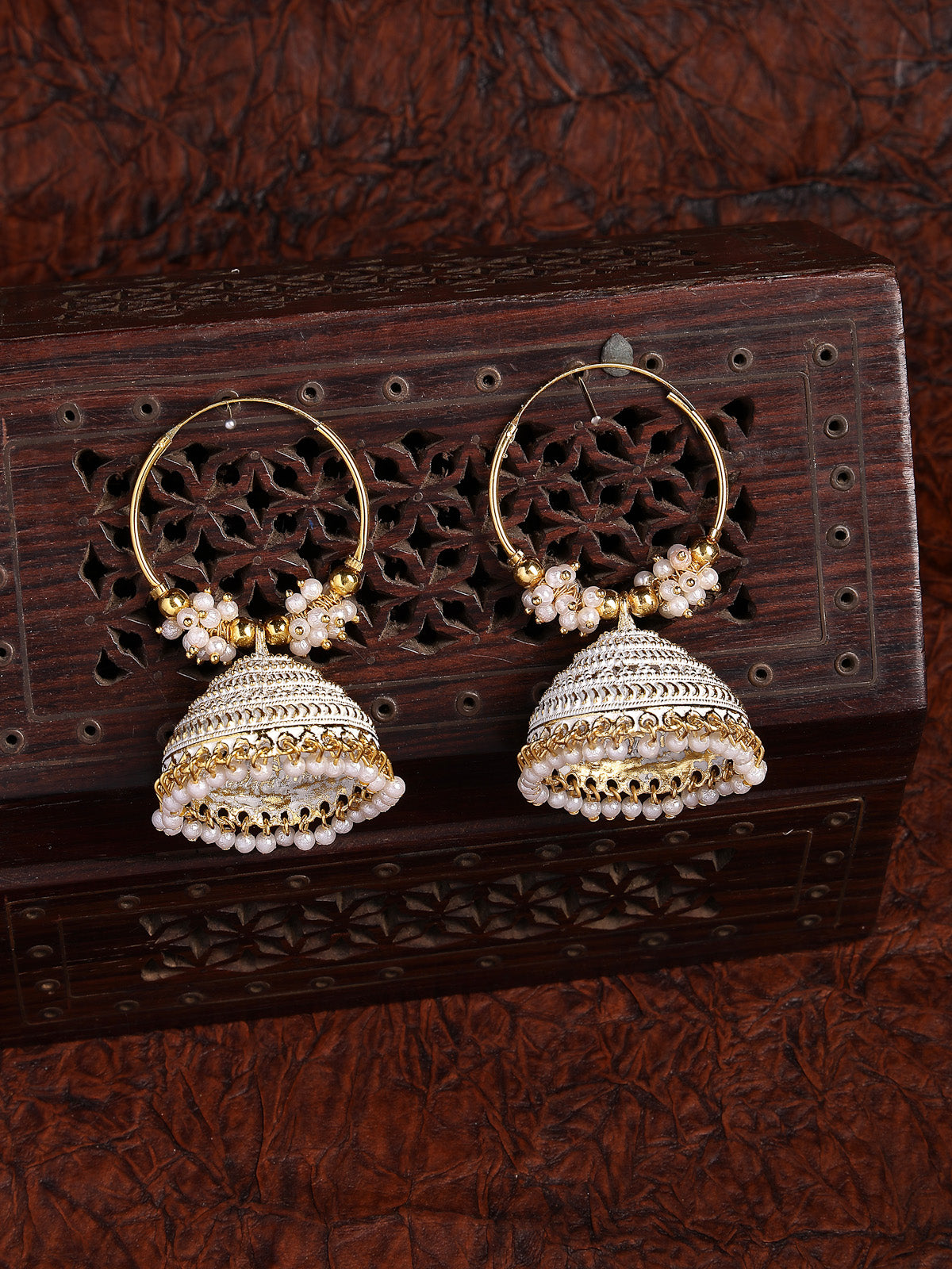 Sukkhi Festive Traditional Style Gold Plated with Beaded Hoop Jhumka/Jhumki Earring Jewellery For Women & Girls|E107340