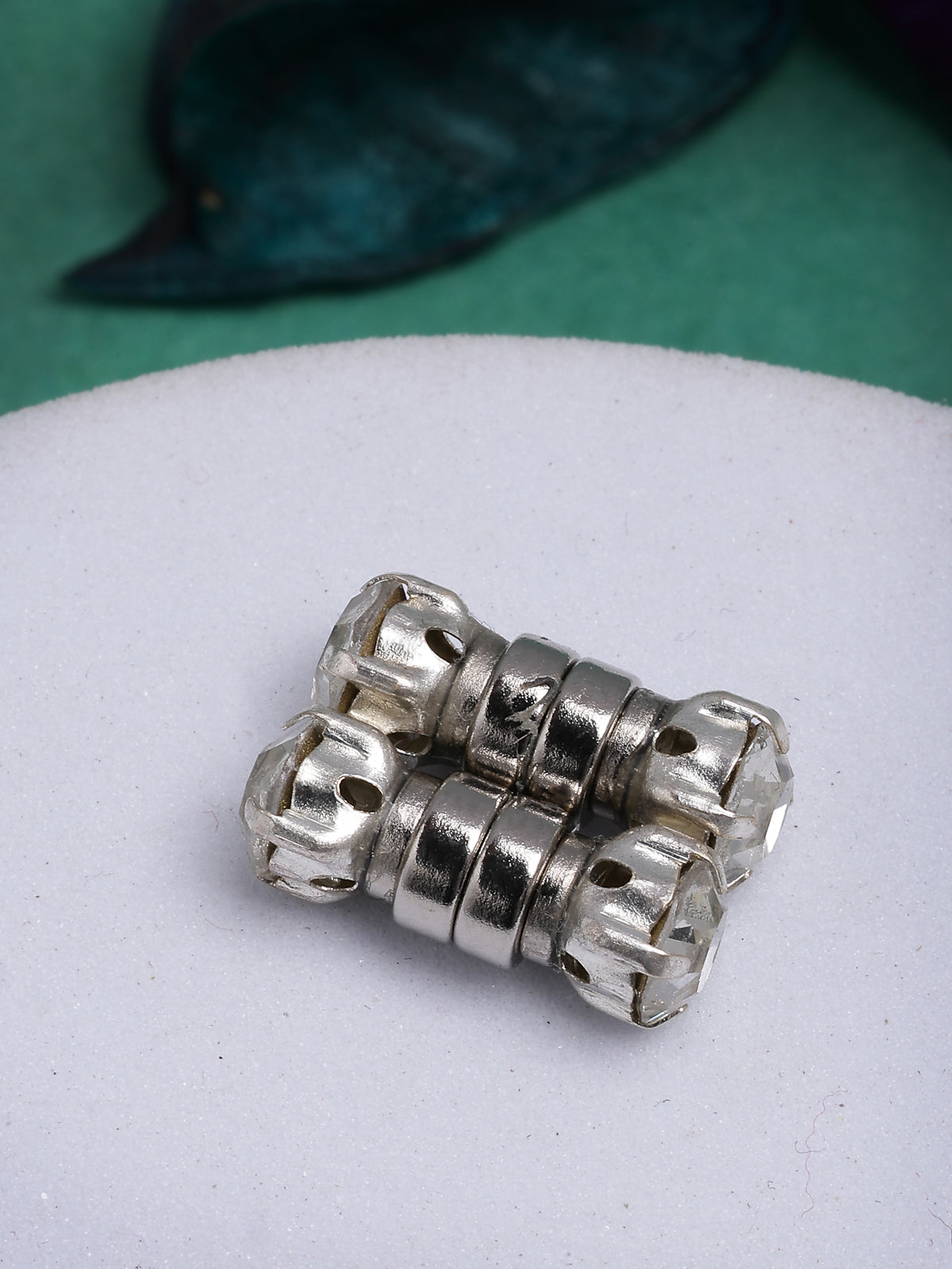 Scintillare By Sukkhi Latest Street-Style Rhodium Plated AD Stones Magnetic Studs Earrings for Women & Men|E107505