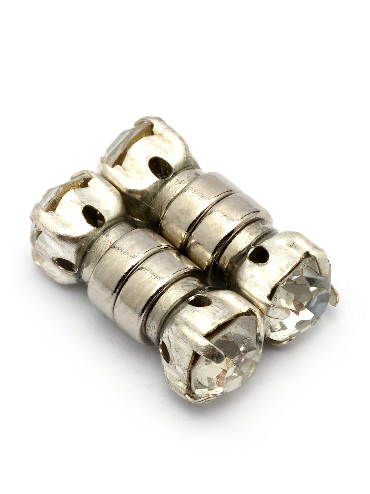 Scintillare By Sukkhi Latest Street-Style Rhodium Plated AD Stones Magnetic Studs Earrings for Women & Men|E107505