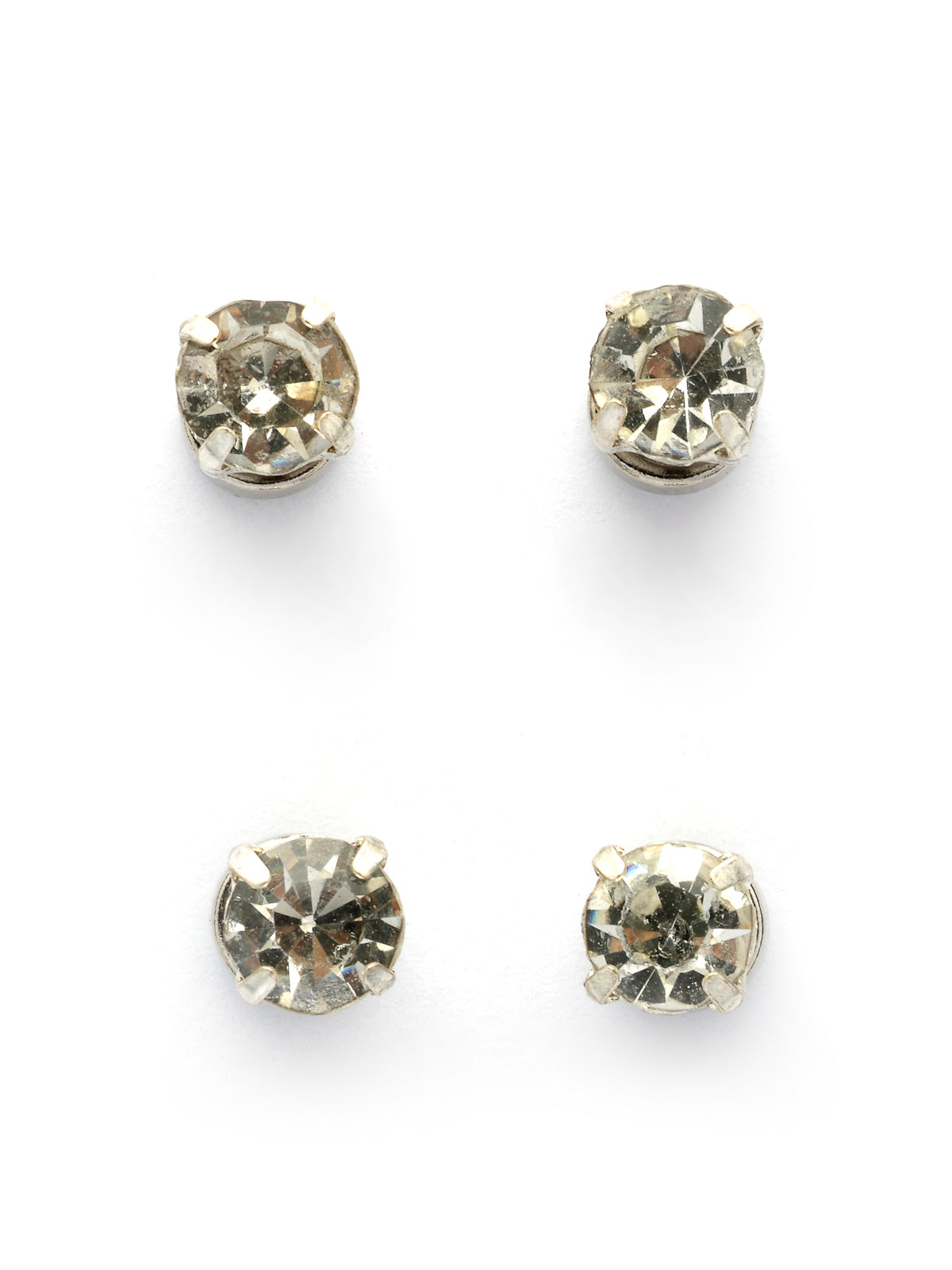 Scintillare By Sukkhi Latest Street-Style Rhodium Plated AD Stones Magnetic Studs Earrings for Women & Men|E107505