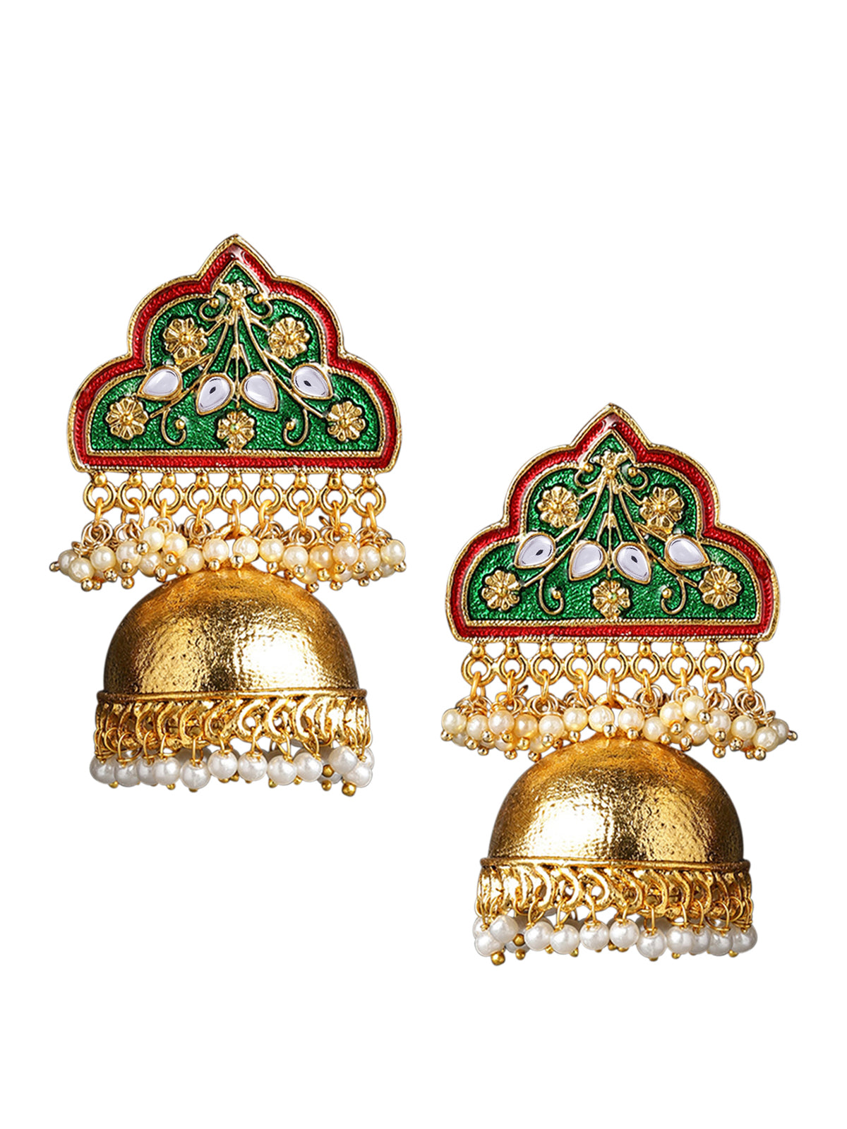 Sukkhi Sober Gold Plated Meenakari Earring for Women E78498