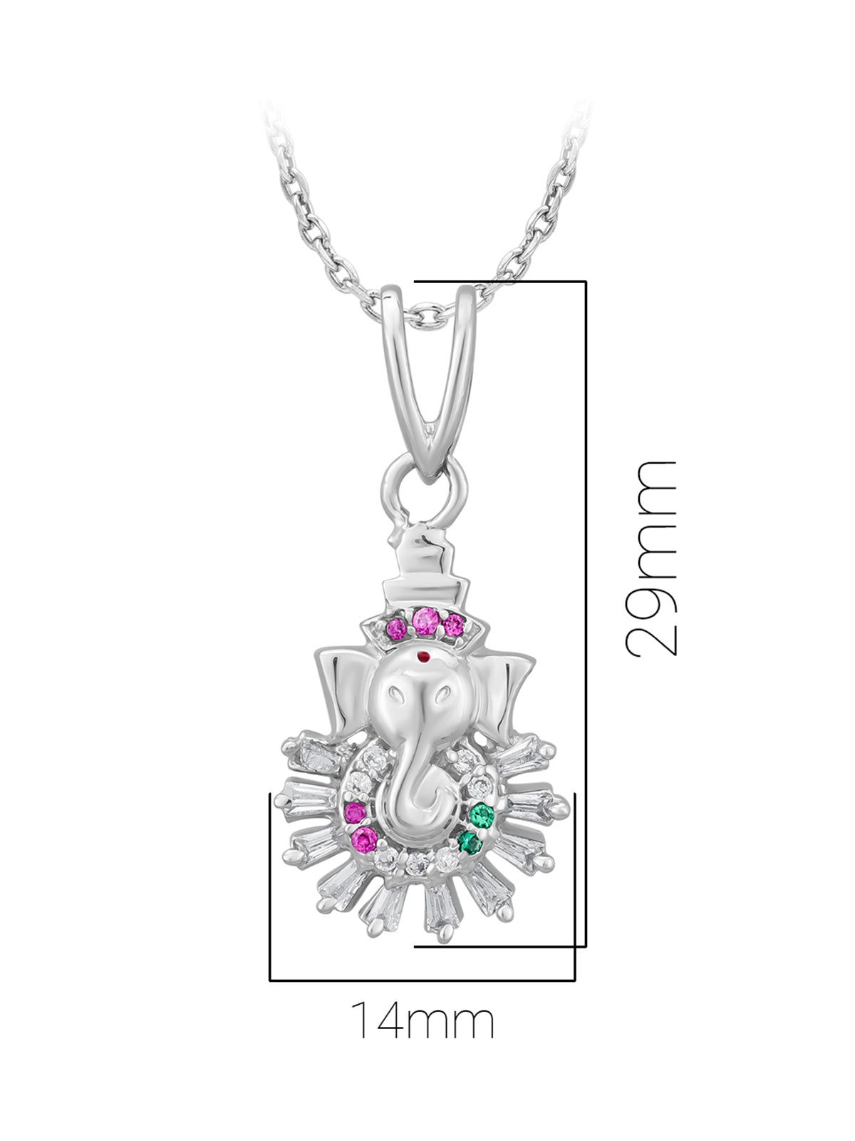 Pissara by Sukkhi Lavish 925 Sterling Silver Cubic Zirconia Pendant With Chain For Women And Girls|with Authenticity Certificate, 925 Stamp & 6 Months Warranty GP104636