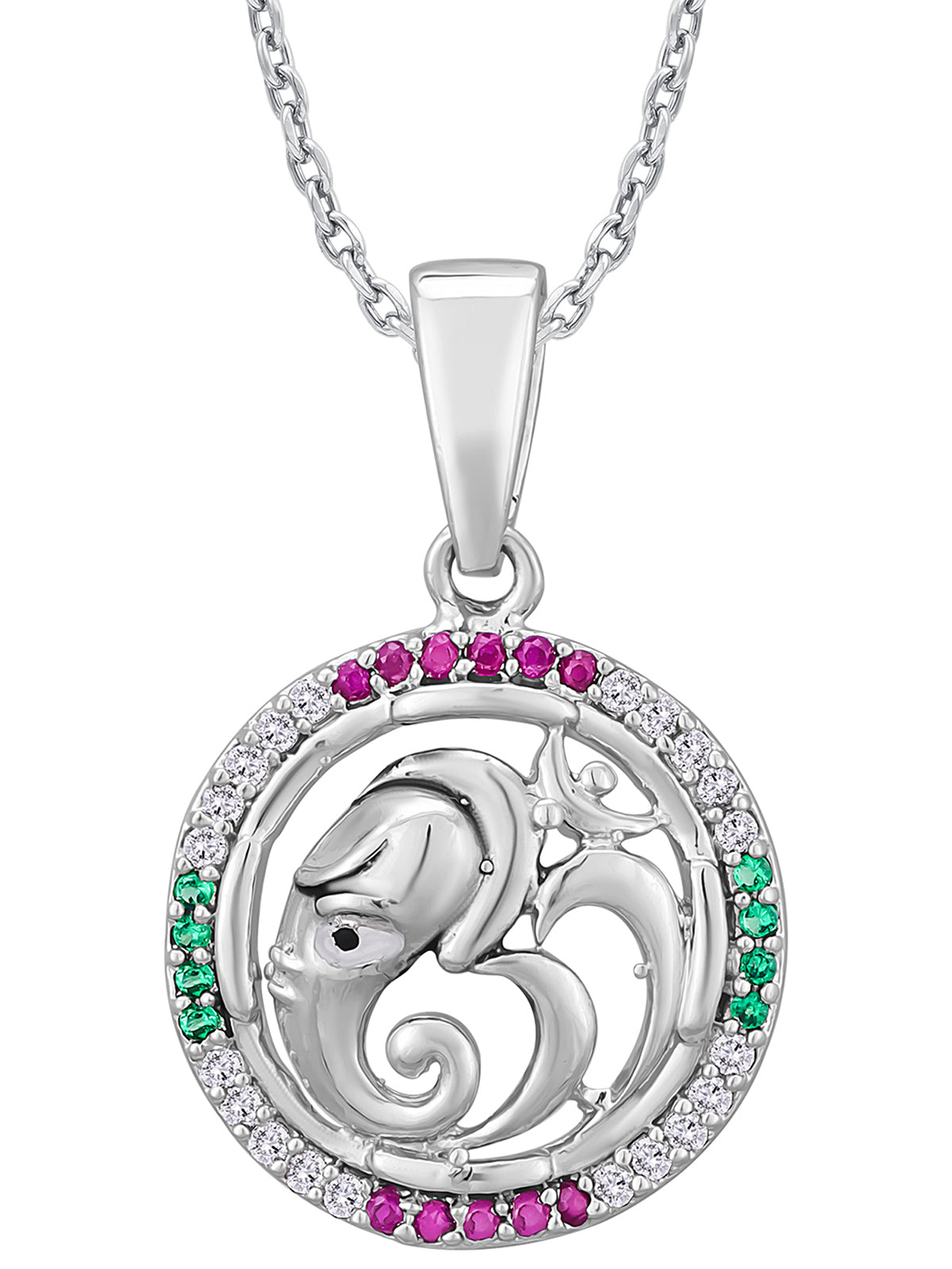 Pissara by Sukkhi Incrediable 925 Sterling Silver Cubic Zirconia Pendant With Chain For Women And Girls|with Authenticity Certificate, 925 Stamp & 6 Months Warranty GP104638