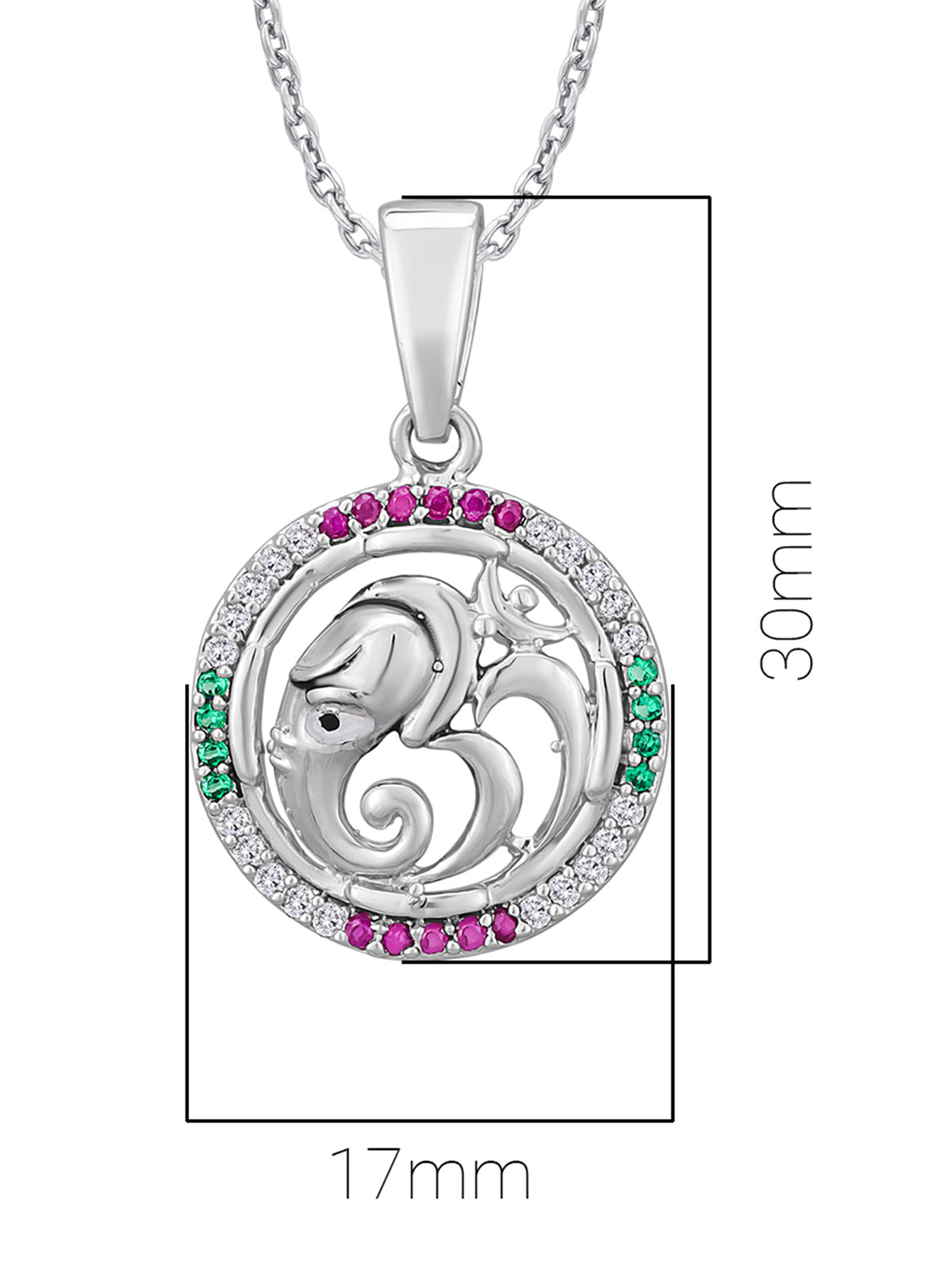 Pissara by Sukkhi Incrediable 925 Sterling Silver Cubic Zirconia Pendant With Chain For Women And Girls|with Authenticity Certificate, 925 Stamp & 6 Months Warranty GP104638