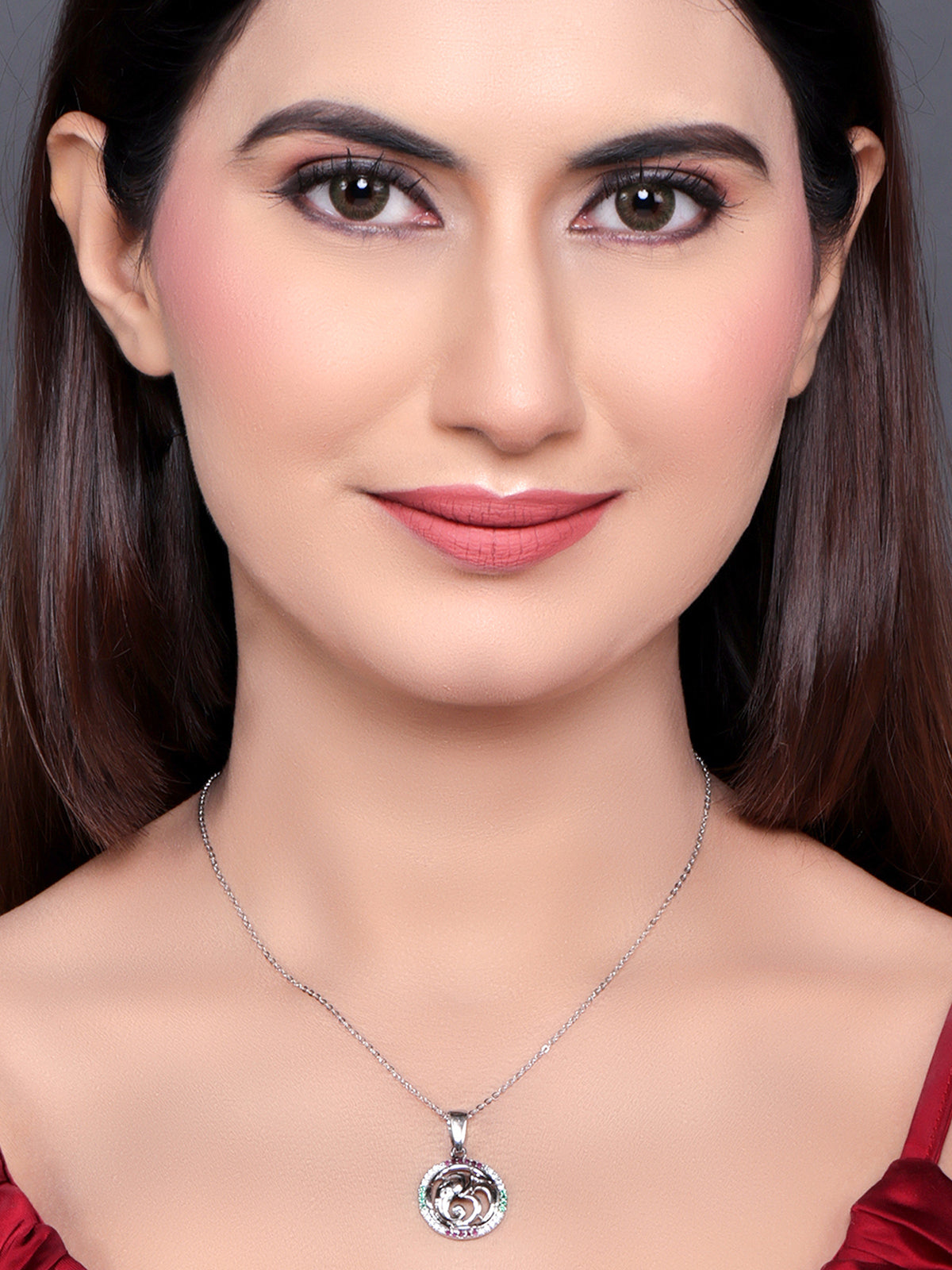 Pissara by Sukkhi Incrediable 925 Sterling Silver Cubic Zirconia Pendant With Chain For Women And Girls|with Authenticity Certificate, 925 Stamp & 6 Months Warranty GP104638