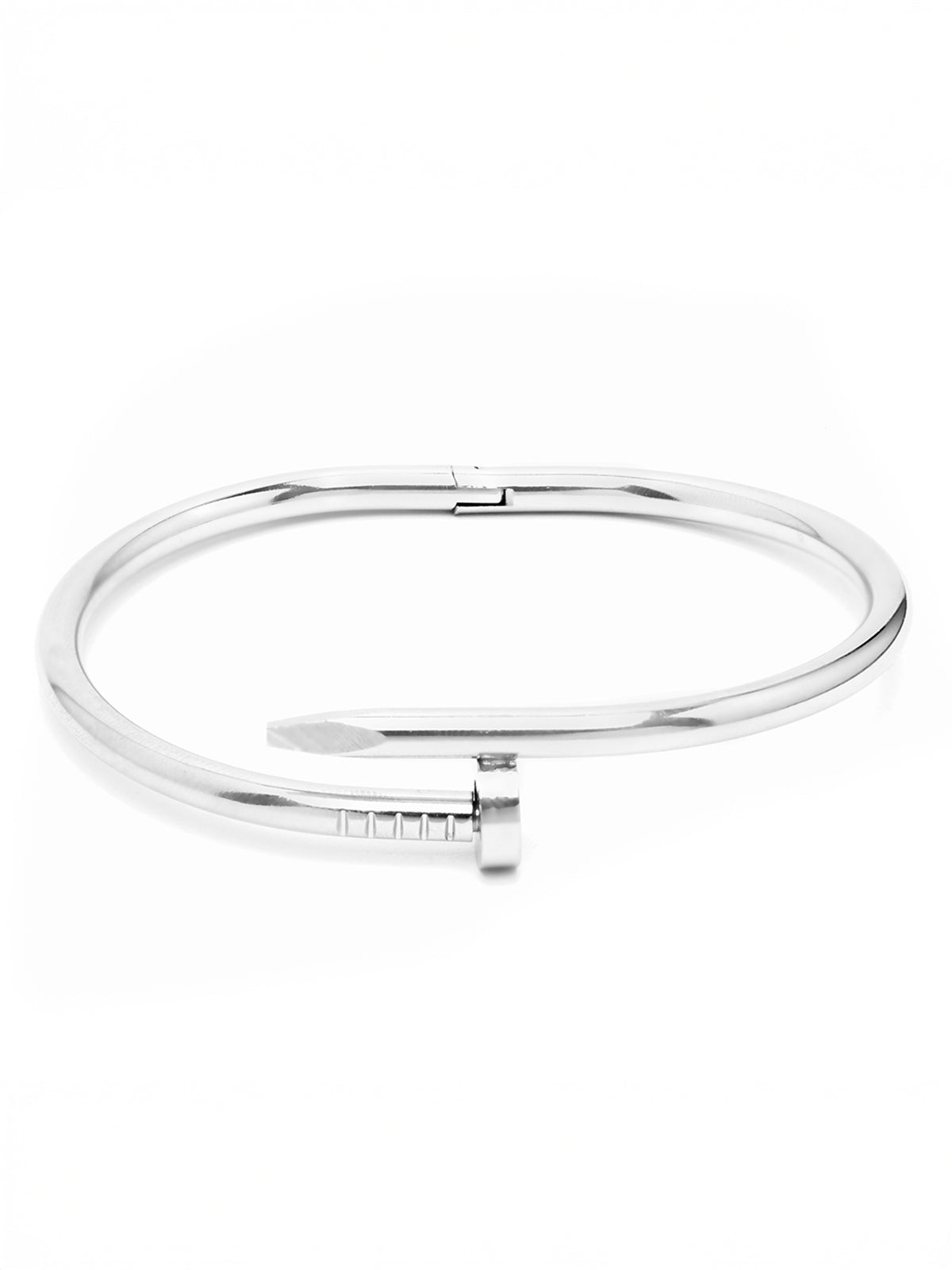 Scintillare By Sukkhi Modern Fashionable Rhodium Plated with Stainless Steel Openable Kada Bracelet Jewellery for Women & Girls|Anti Tarnish Jewellery|Gifts for Wife Girlfriend Mother Sister|K107048