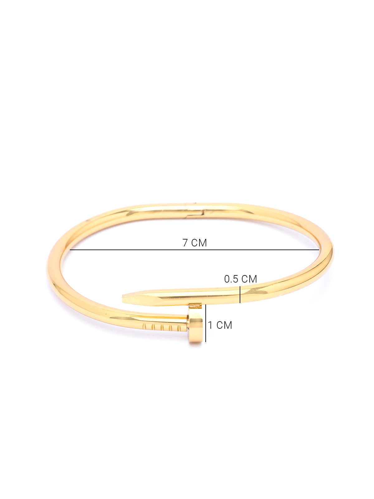 Scintillare By Sukkhi Modern Fashionable Gold Plated with Stainless Steel Openable Kada Bracelet Jewellery for Women & Girls|Anti Tarnish Jewellery|Gifts for Wife Girlfriend Mother Sister|K107049
