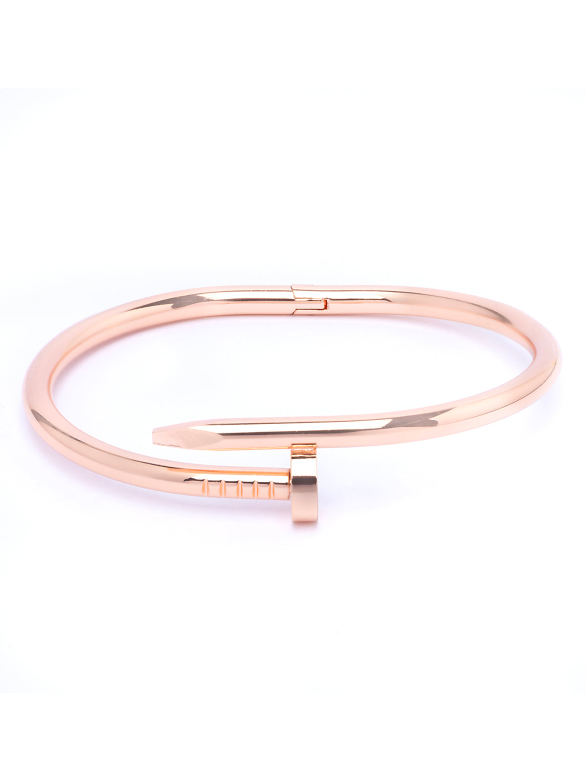 Scintillare By Sukkhi Modern Fashionable Rose Gold Plated with Stainless Steel Openable Kada Bracelet Jewellery for Women & Girls|Anti Tarnish Jewellery|Gifts for Wife Girlfriend Mother Sister|K107050