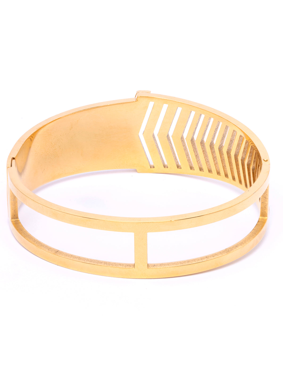 Scintillare By Sukkhi Stylish 18kGold Plated with Stainless Steel & Crystal Stones Openable Kada Bracelet Jewellery for Women & Girls|Anti Tarnish Jewellery|Gifts for Wife Girlfriend Mother|K107051