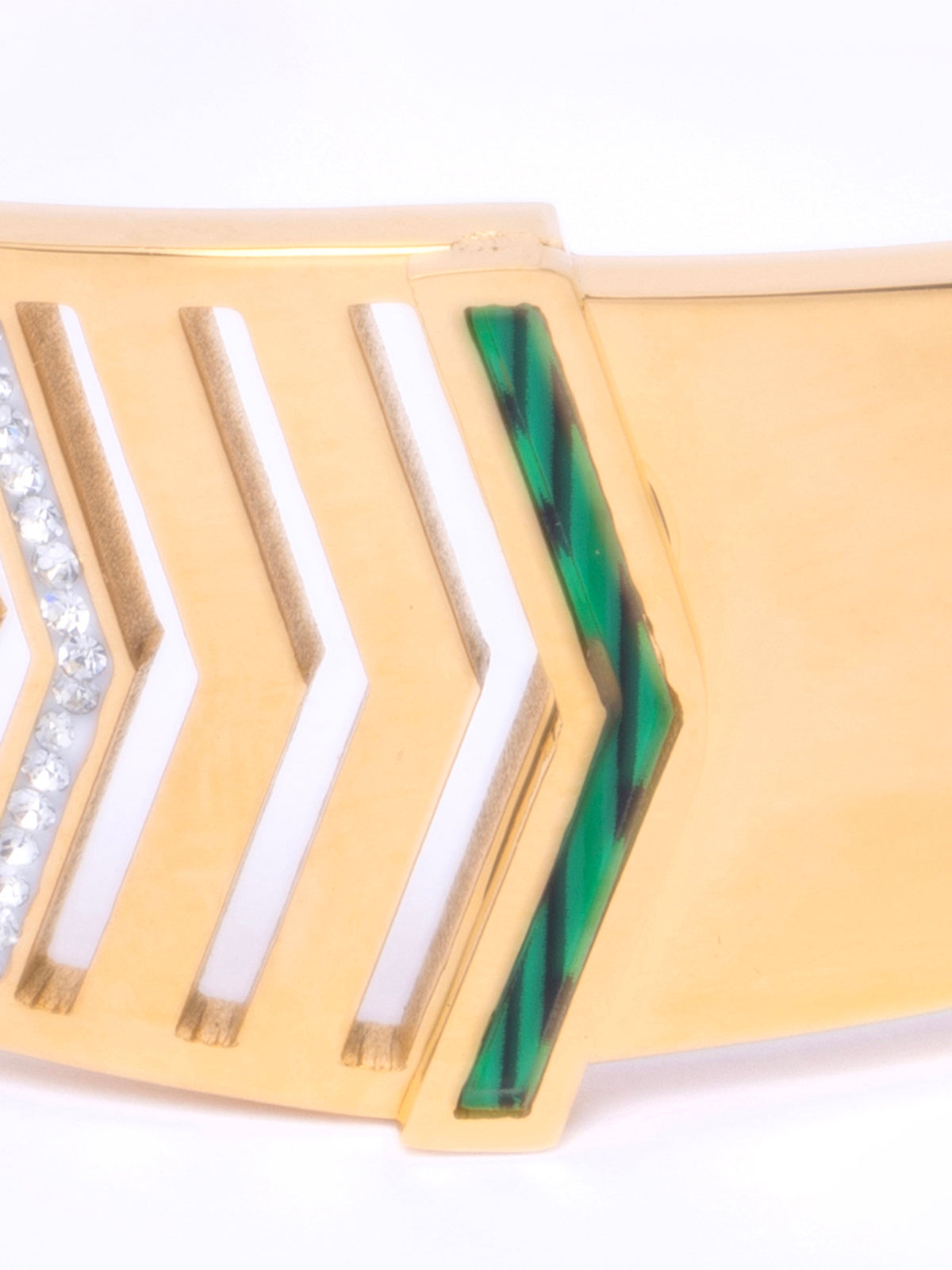 Scintillare By Sukkhi Stylish 18kGold Plated with Stainless Steel & Crystal Stones Openable Kada Bracelet Jewellery for Women & Girls|Anti Tarnish Jewellery|Gifts for Wife Girlfriend Mother|K107051