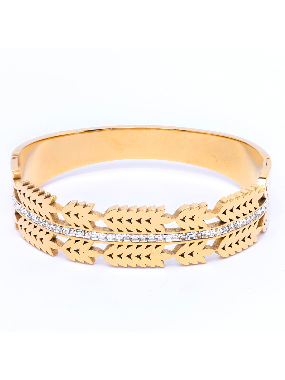 Scintillare By Sukkhi Multi Stylish 18kGold Plated with Stainless Steel & Crystal Stones Openable Kada Bracelet Jewellery for Women&Girls|Anti Tarnish Jewellery|Gift for Wife Girlfriend Mother|K107052