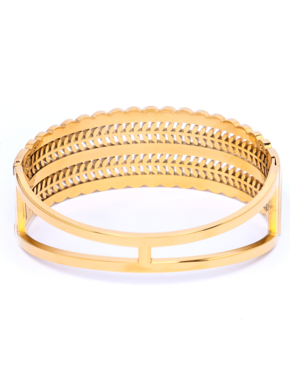 Scintillare By Sukkhi 18kGold Plated with Stainless Steel & Crystal Stones Openable Kada Bracelet Jewellery for Women & Girls|Anti Tarnish Jewellery |Gifts for Wife Girlfriend Mother Sister|K107058