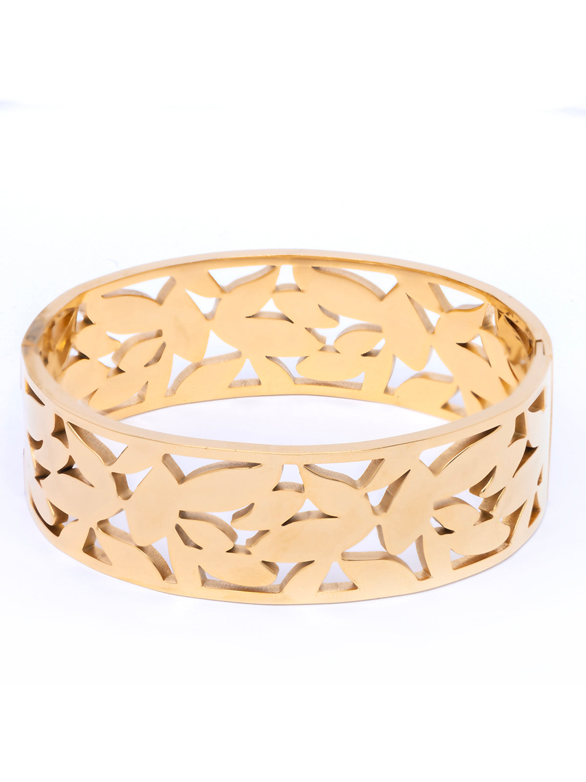 Scintillare By Sukkhi Stylish Gold Plated with Stainless Steel & Crystal Stones Openable Kada Bracelet Jewellery for Women & Girls|Anti Tarnish Jewellery|Gift for Wife Girlfriend Mother Sister|K107059