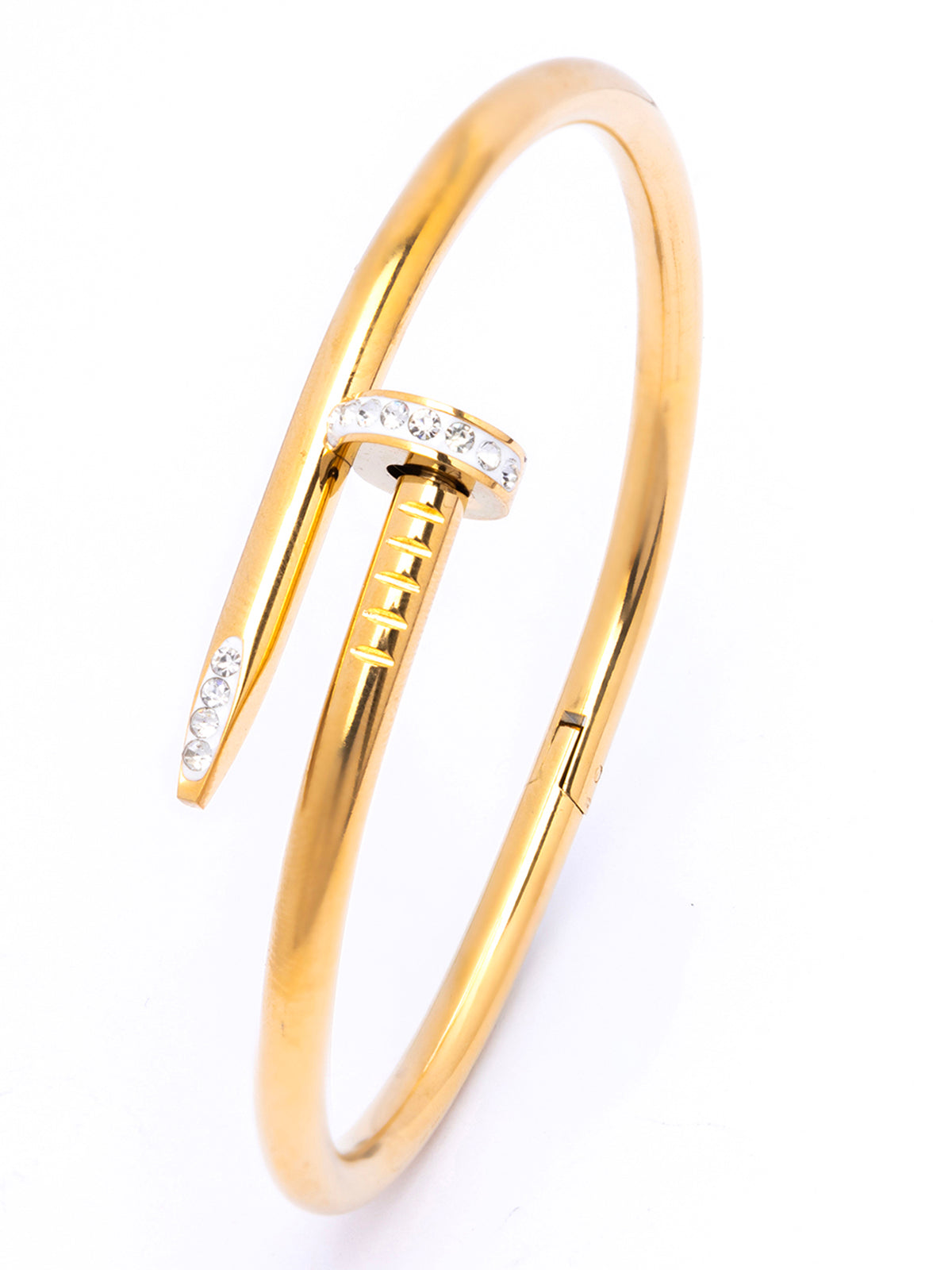 Scintillare By Sukkhi Gold Plated with Stainless Steel & Crystal Stone Openable Kada Bracelet Combo Jewellery for Women & Girls|Anti Tarnish Jewellery|Gift for Wife Girlfriend Mother Sister|K107061