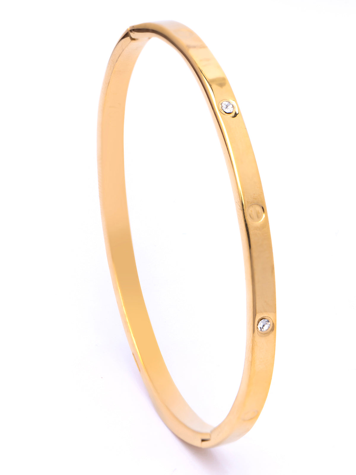 Scintillare By Sukkhi Gold Plated with Stainless Steel & Crystal Stone Openable Kada Bracelet Combo Jewellery for Women & Girls|Anti Tarnish Jewellery|Gift for Wife Girlfriend Mother Sister|K107061