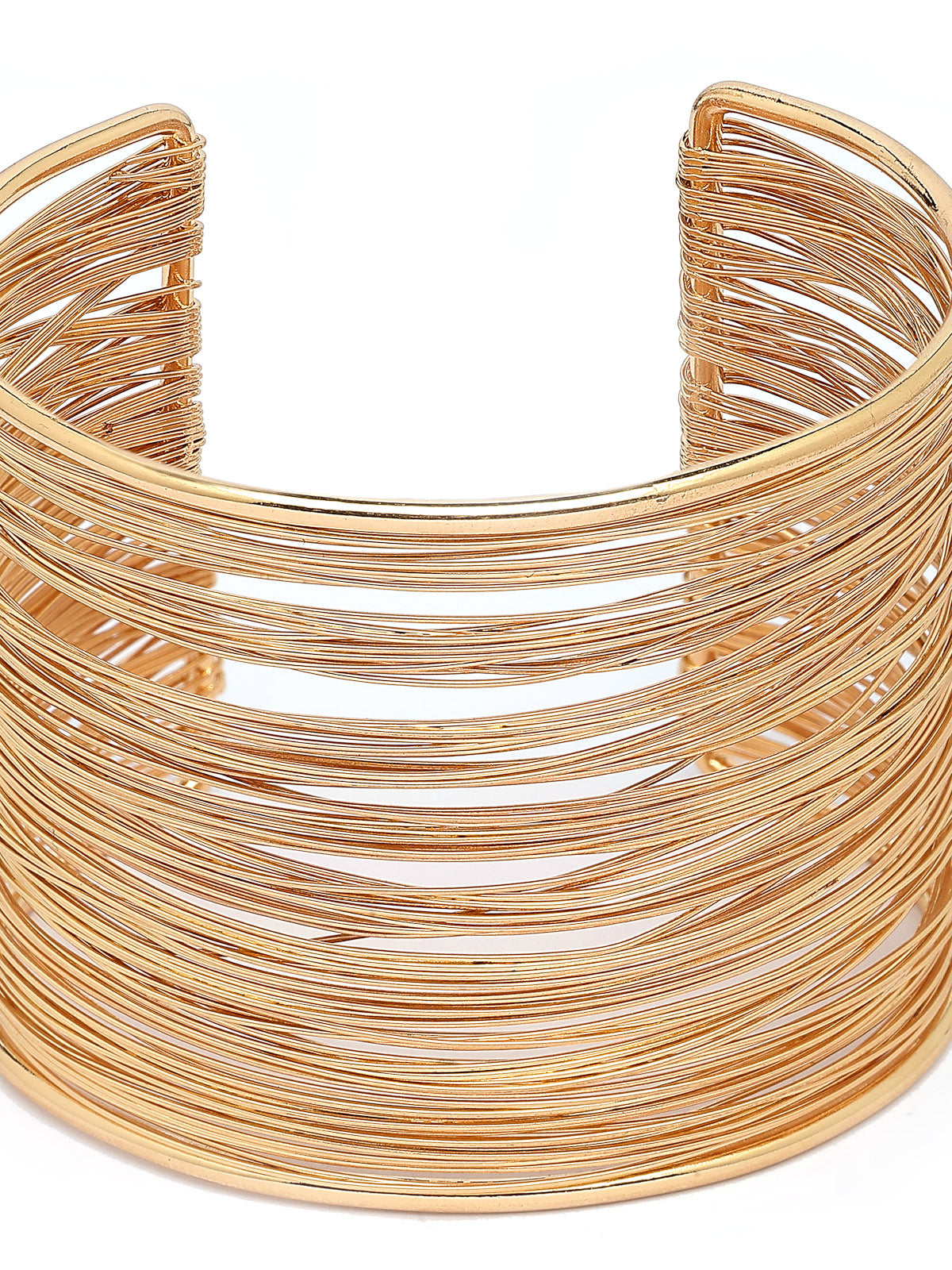 Scintillare By Sukkhi Delightful Rose Gold Plated Stylish Non Precious Metal Cuff Kada Bracelet Jewellery for Women & Girls|K107288