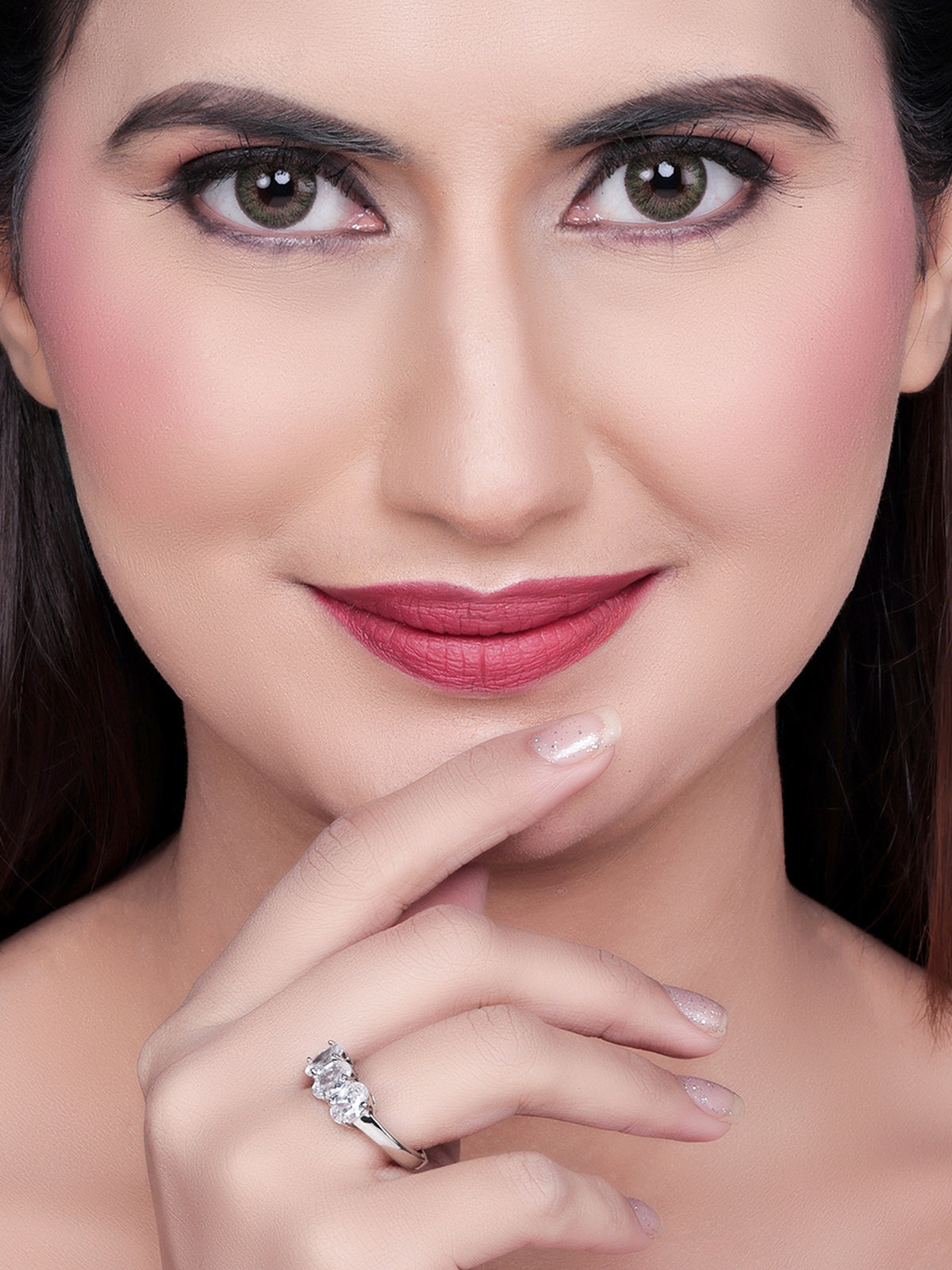 Pissara by Sukkhi Eye 925 Sterling Silver Cubic Zirconia Finger Ring For Women And Girls|with Authenticity Certificate, 925 Stamp & 6 Months Warranty LR104649