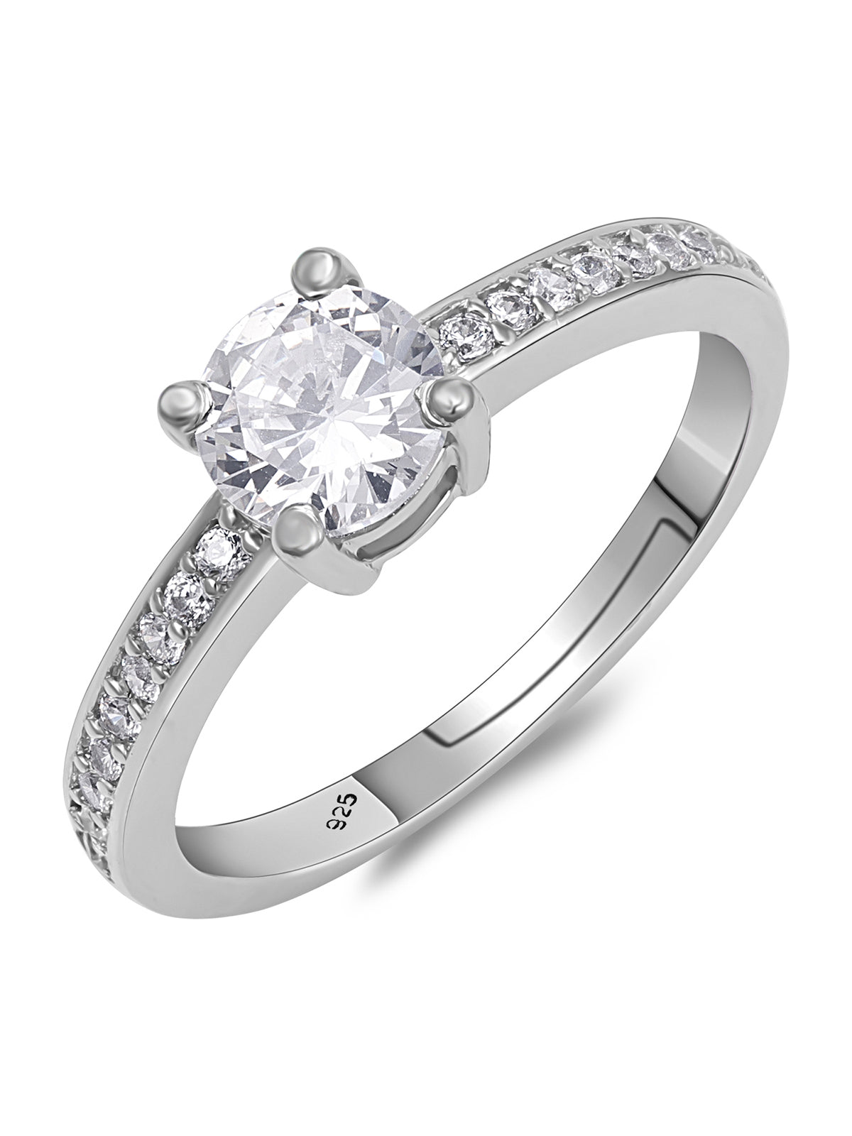 Pissara by Sukkhi Splendid 925 Sterling Silver Cubic Zirconia Finger Ring For Women And Girls|with Authenticity Certificate, 925 Stamp & 6 Months Warranty LR104650