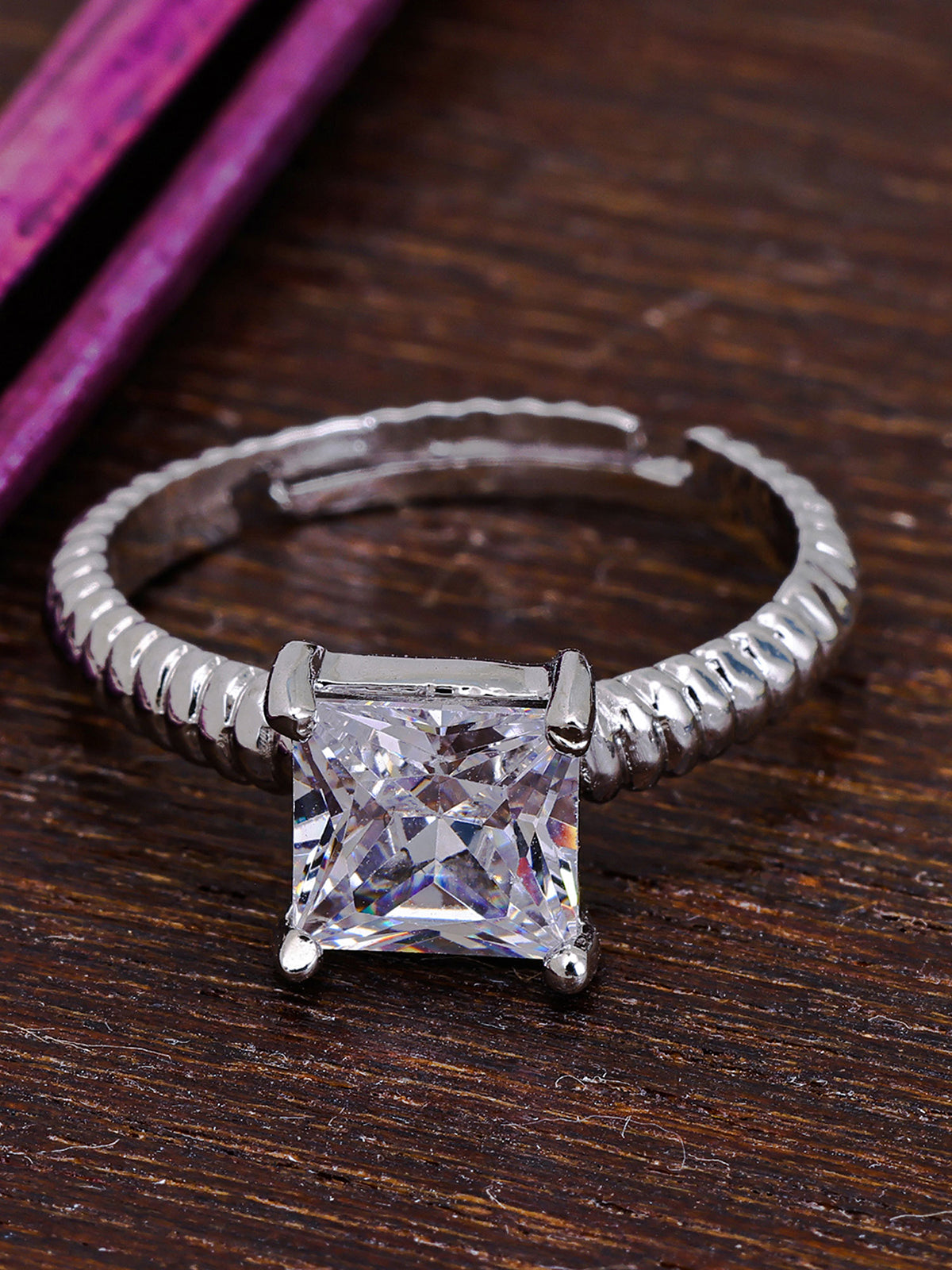 Pissara by Sukkhi Fancy 925 Sterling Silver Cubic Zirconia Finger Ring For Women And Girls|with Authenticity Certificate, 925 Stamp & 6 Months Warranty LR104660