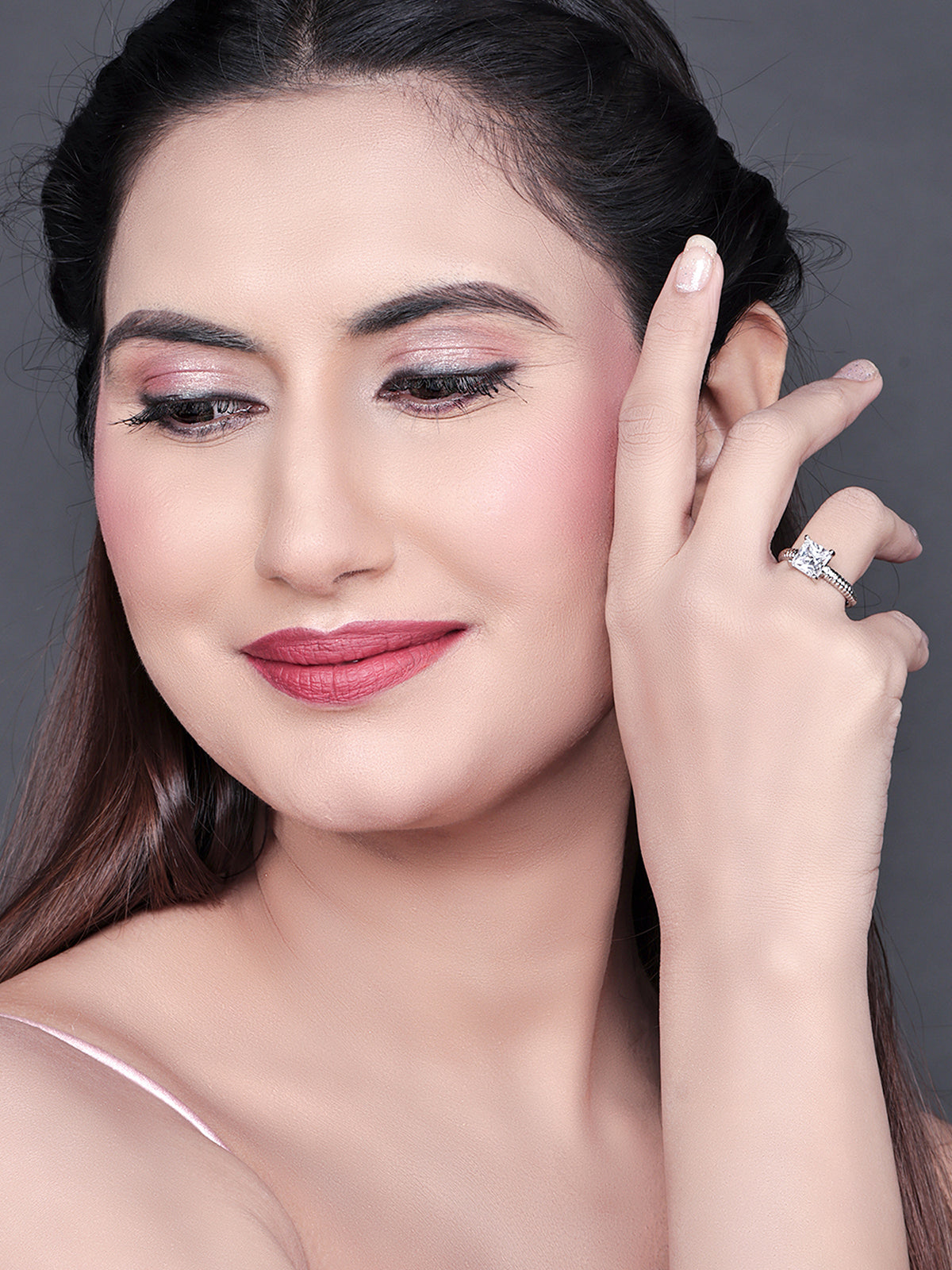 Pissara by Sukkhi Fancy 925 Sterling Silver Cubic Zirconia Finger Ring For Women And Girls|with Authenticity Certificate, 925 Stamp & 6 Months Warranty LR104660