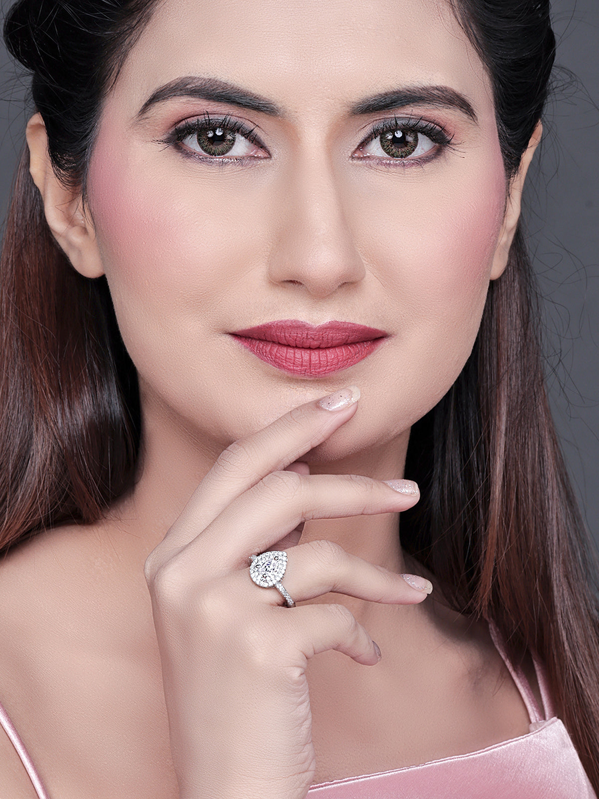 Pissara by Sukkhi Lovely 925 Sterling Silver Cubic Zirconia Finger Ring For Women And Girls|with Authenticity Certificate, 925 Stamp & 6 Months Warranty LR104665