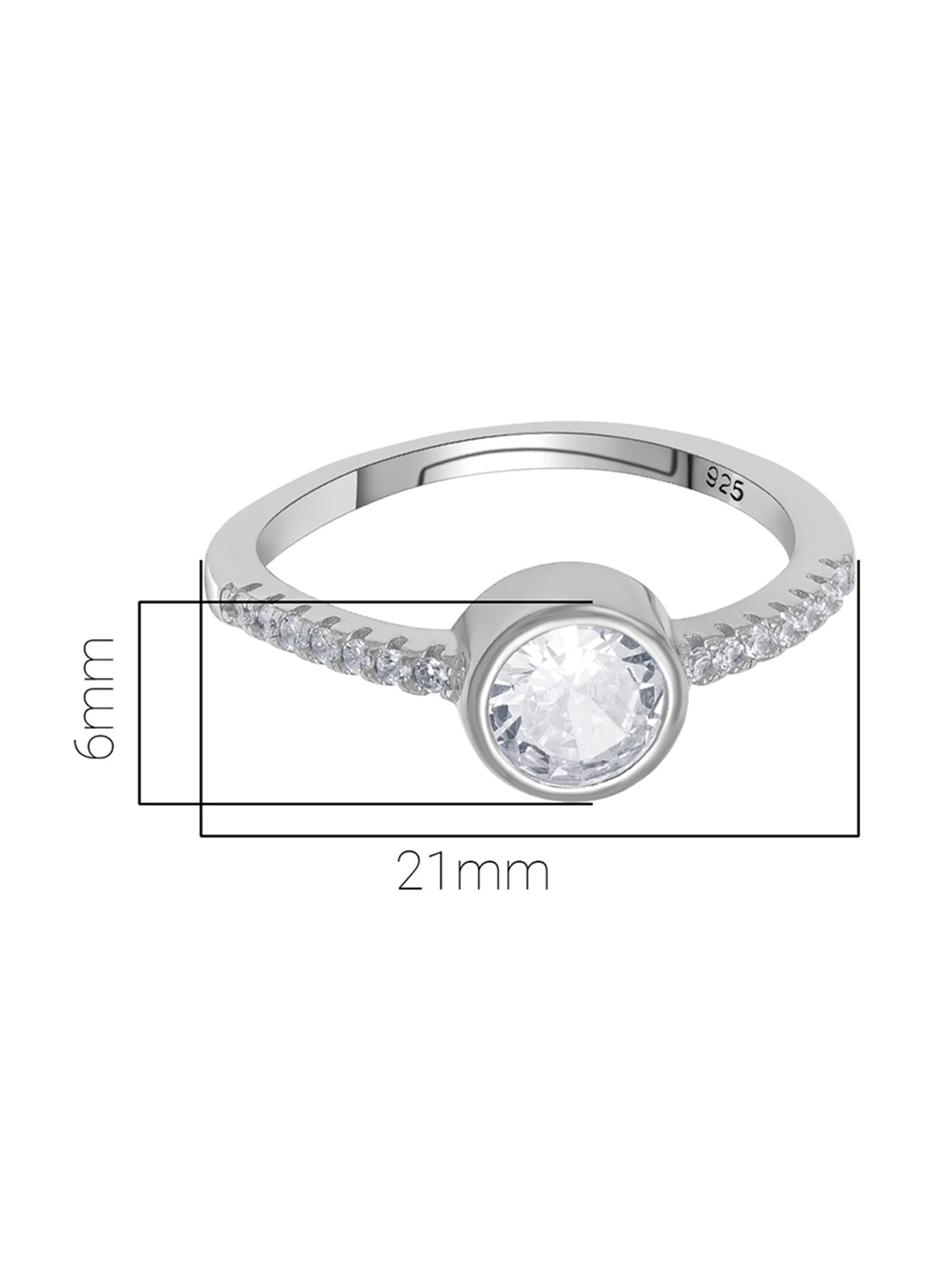 Pissara by Sukkhi Amazing 925 Sterling Silver Cubic Zirconia Finger Ring For Women And Girls|with Authenticity Certificate, 925 Stamp & 6 Months Warranty LR104669