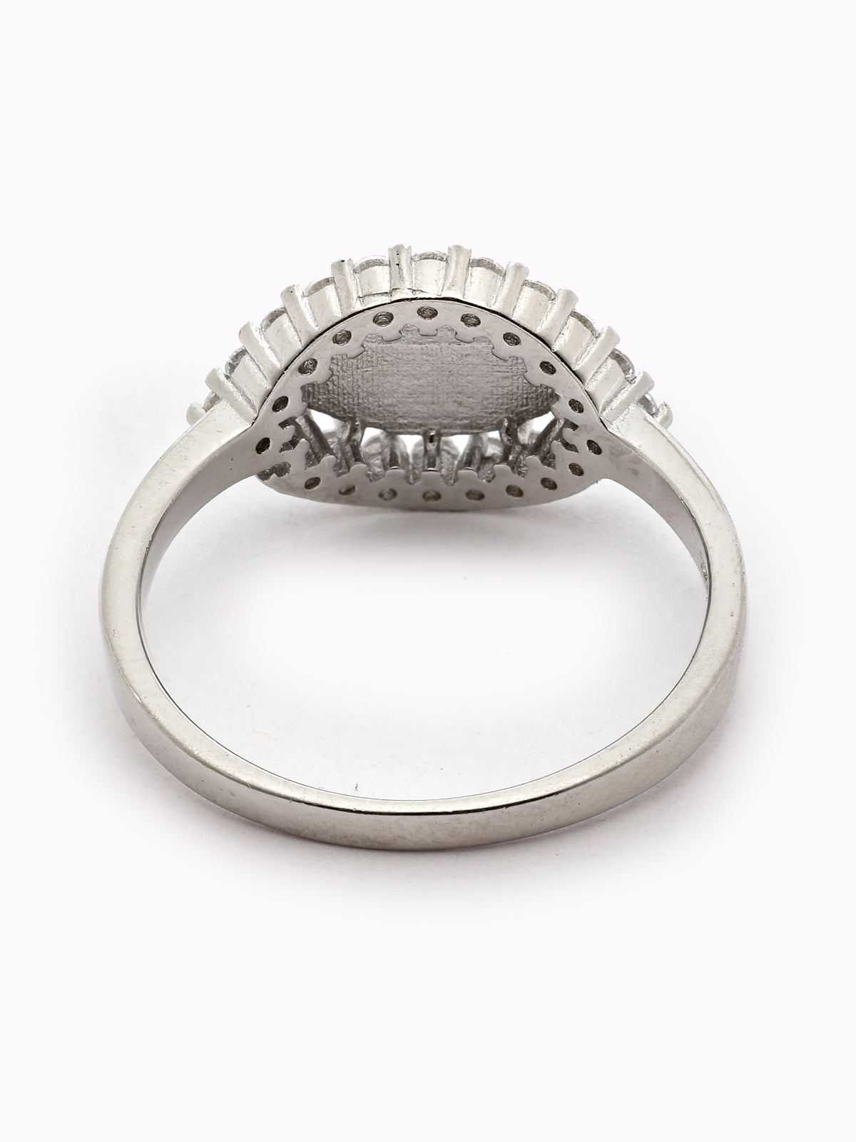 Pissara by Sukkhi Eye-Catchy 925 Sterling Silver Evil Eye Shaped Cubic Zirconia Signet Ring For Women & Girls|with Authenticity Certificate, 925 Stamp & 6 Months Warranty LR105237