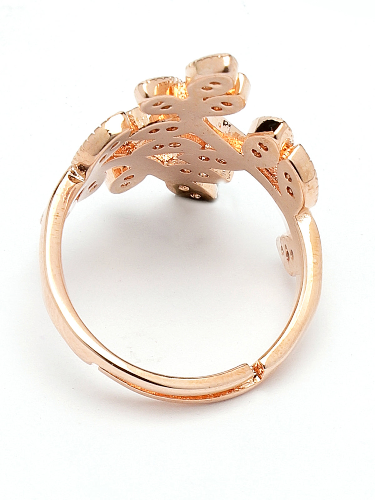 Scintillare by Sukkhi Delicate Rhodium Plated Silver American Diamonds Studded Finger Rings for Women & Girls | Valentine Gifts Collection|LR106711